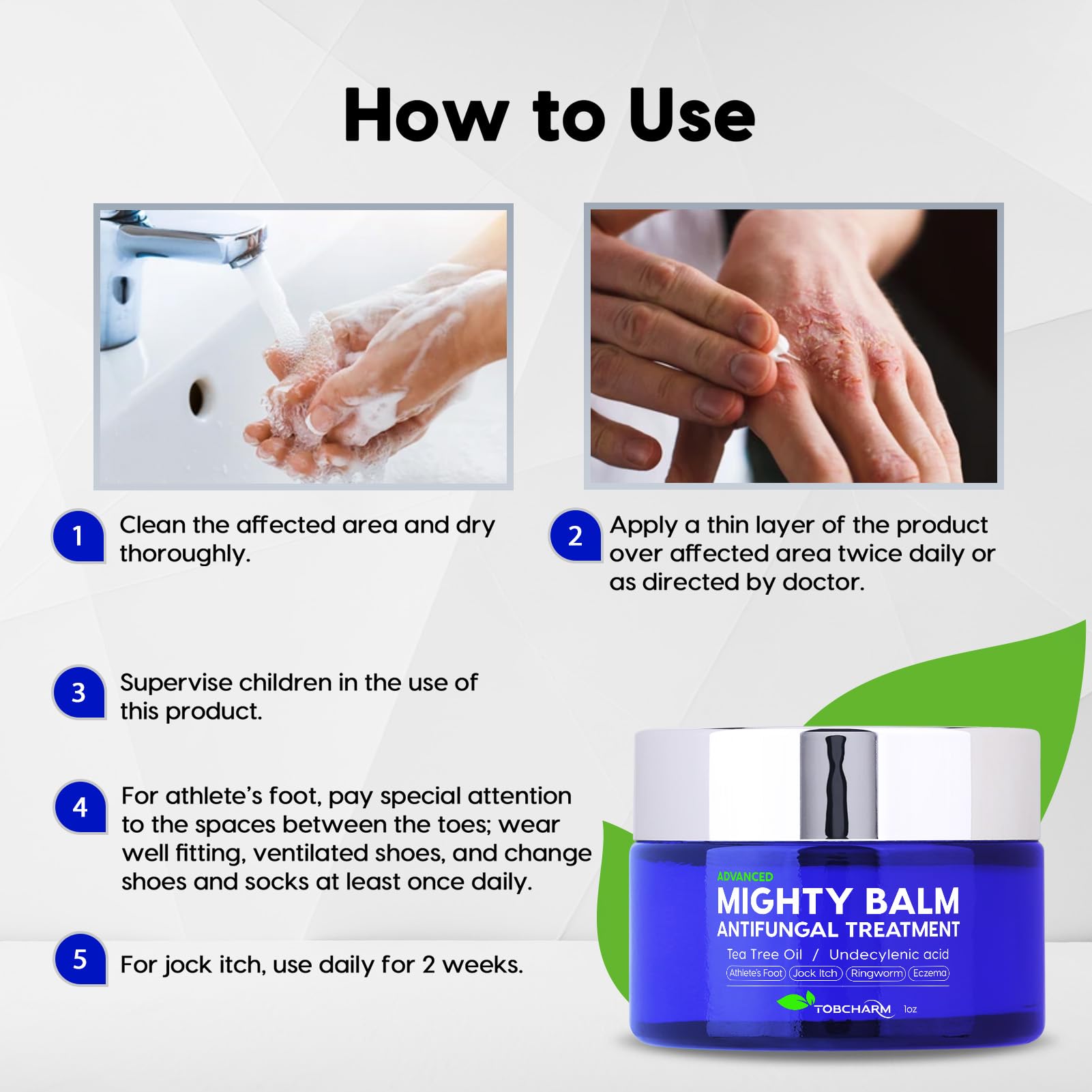 Tobcharm Antifungal Cream, Antifungal Cream for Skin, Ringworm Treatment for Humans Tobcharm