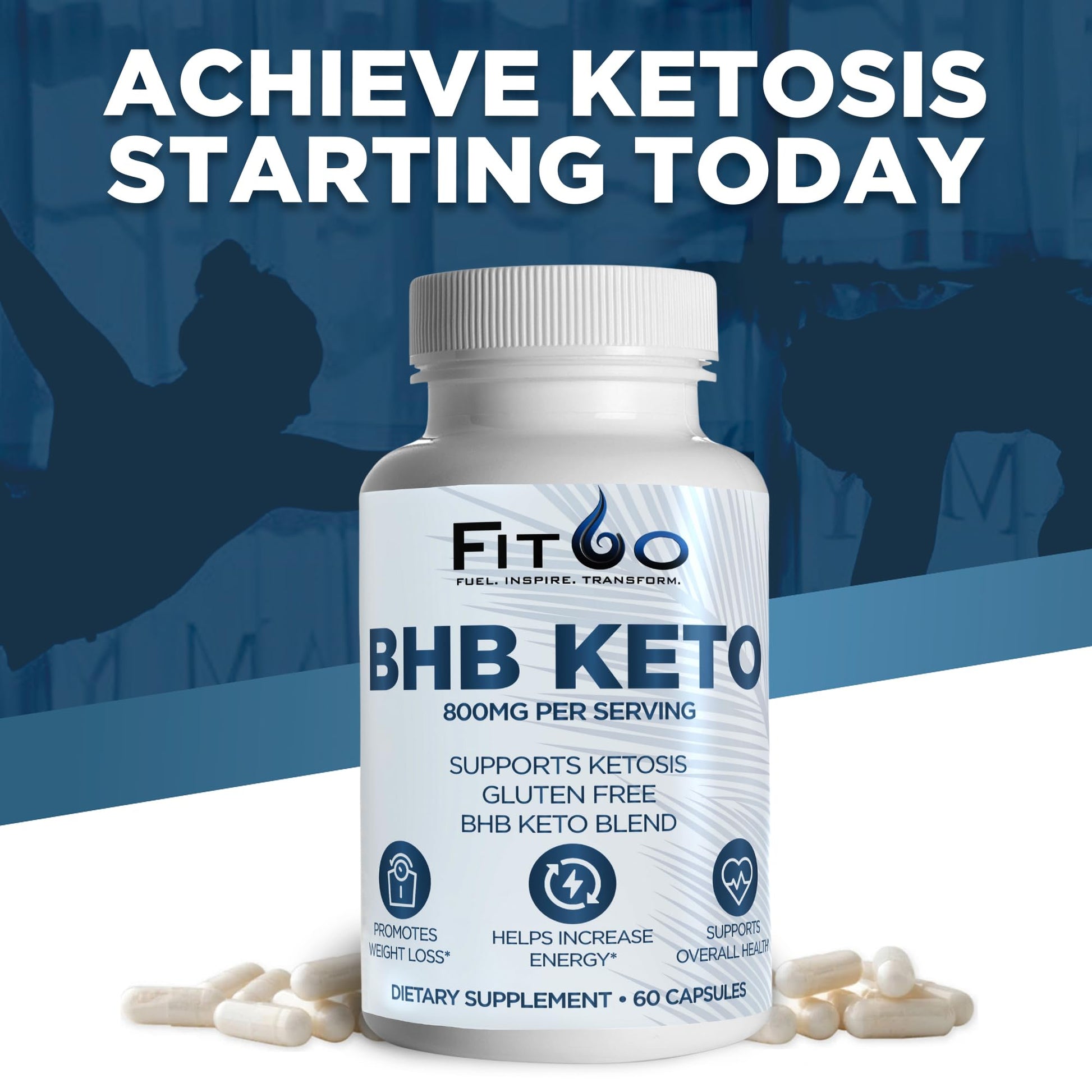 FIT60 Keto Diet Pills for Men & Women - Boost Energy and Mental Clarity for Enhanced Focus FIT60