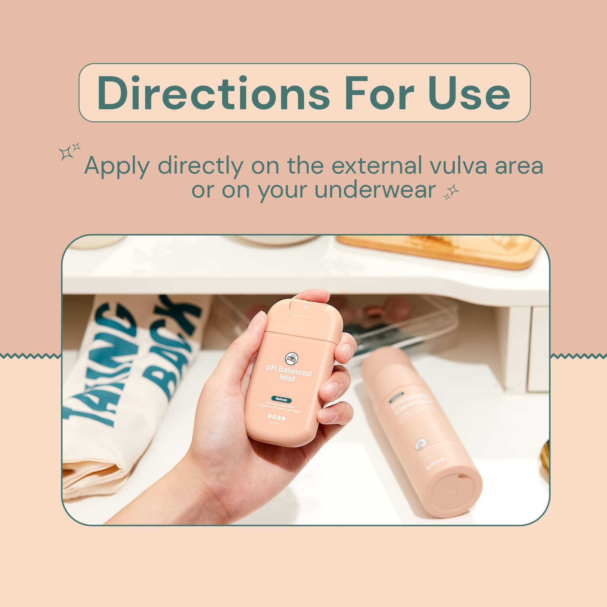 Ease Intimate Soothing pH-Balanced Mist for Feminine Itching and Discomfort Relief Ease