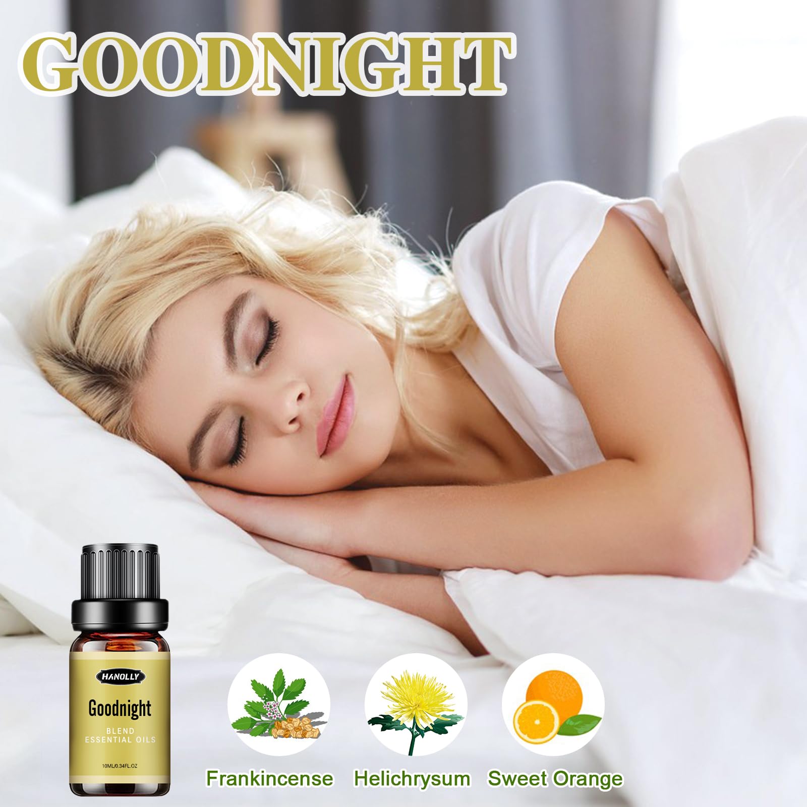 Essential Oils Blend Set, Fragrance Oil Aromatherapy Essential Oils Kit for Diffuser (6x10ML) Hanolly