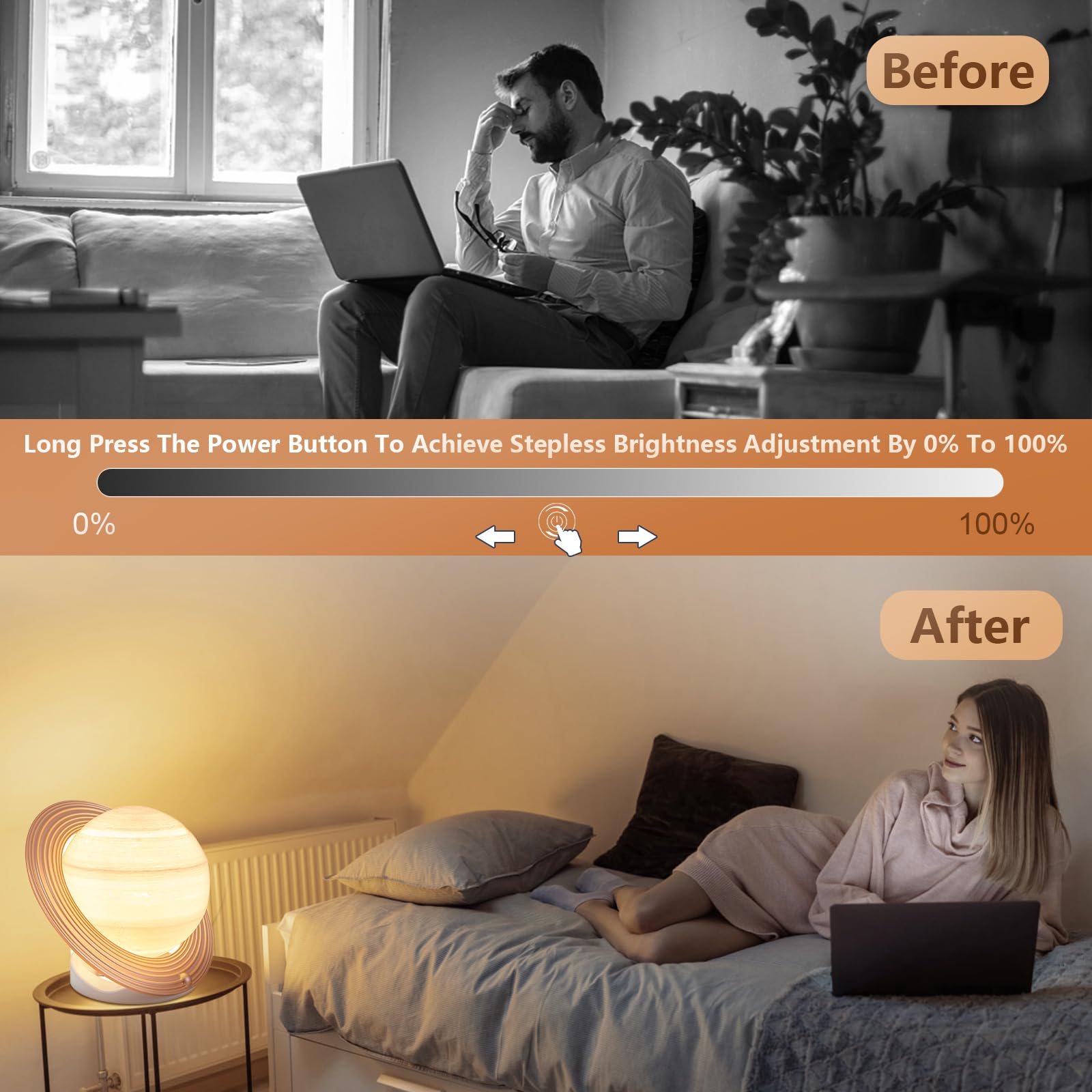 Doraubia Light Therapy Lamp,10000 Lux Sun Lamp with 3 Color Temperatures Doraubia