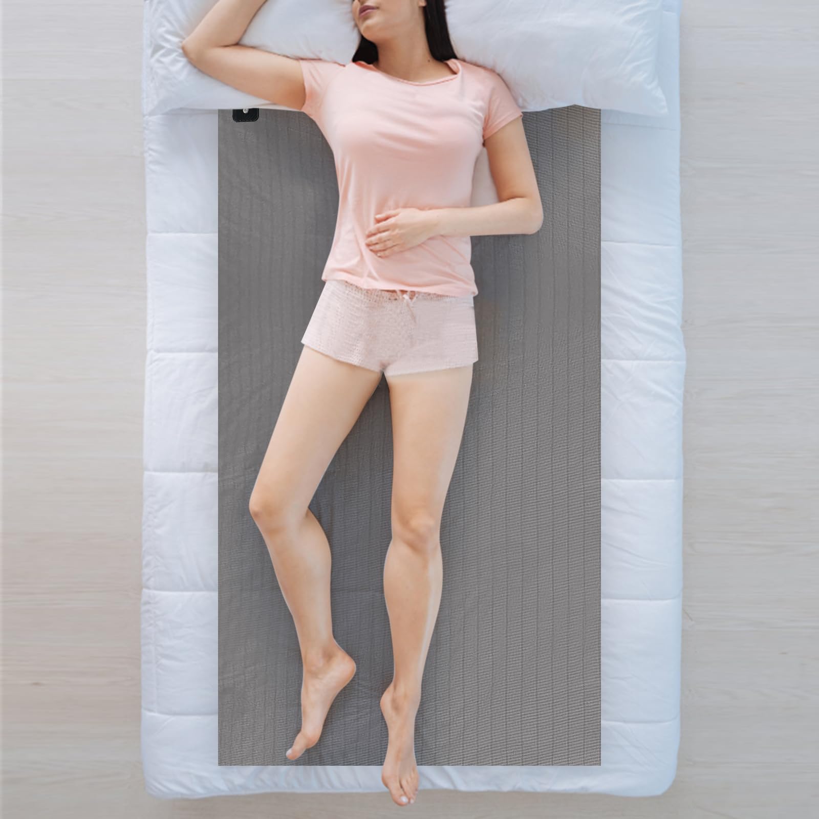 Grounding Mat for Bed, Grounding Sheets Blanket with Grounding Cord, Earthing Mat Grounding Pad Reaeng
