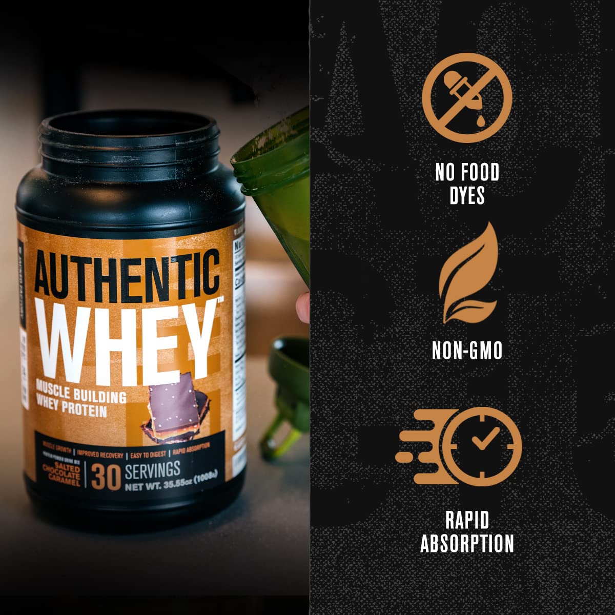Jacked Factory Authentic Whey Muscle Building Whey Protein Powder - Low Carb Jacked Factory