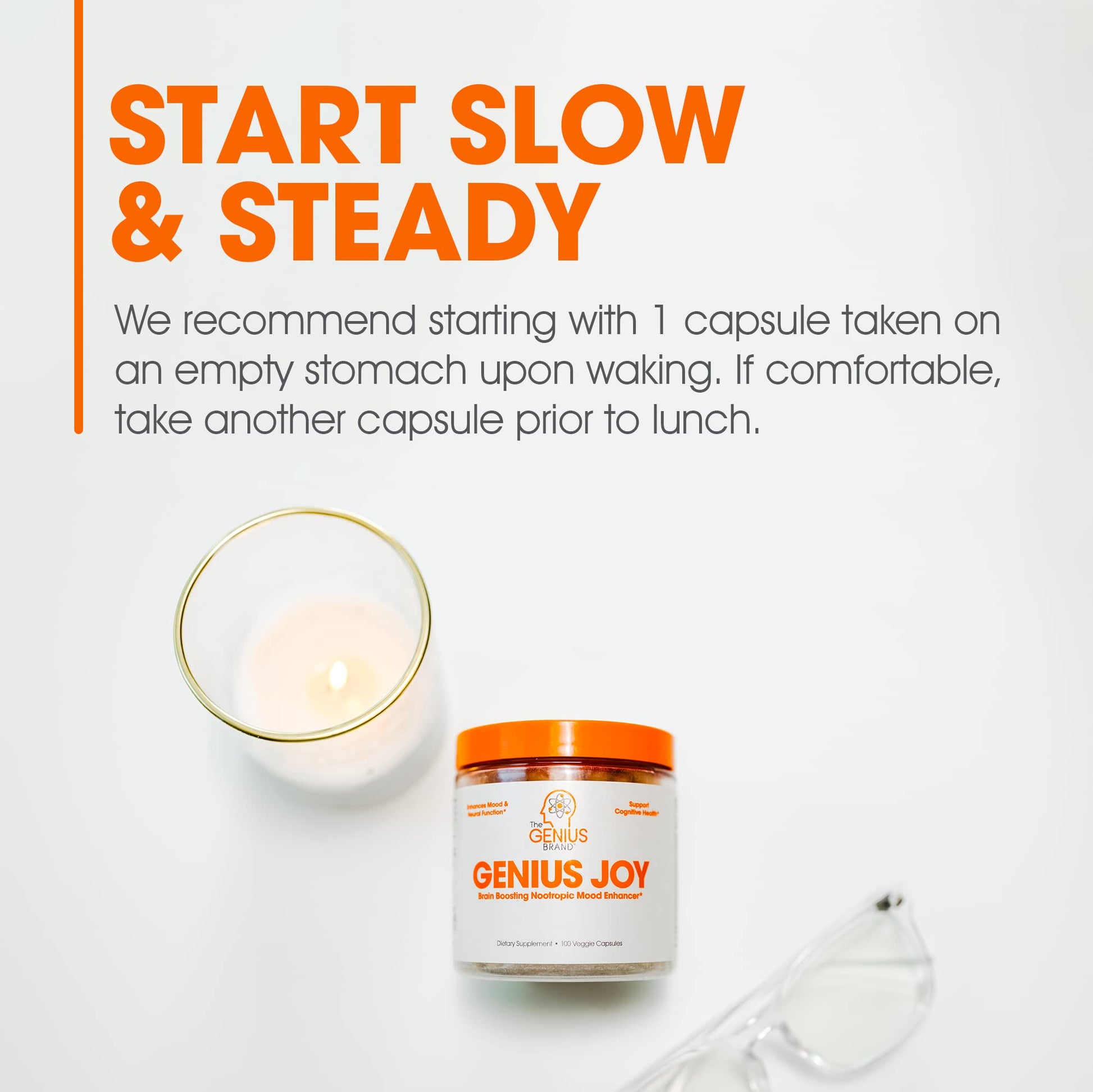 Genius Joy, Nootropic Mood Enhancer Supplement - Support Cognitive Health The Genius Brand