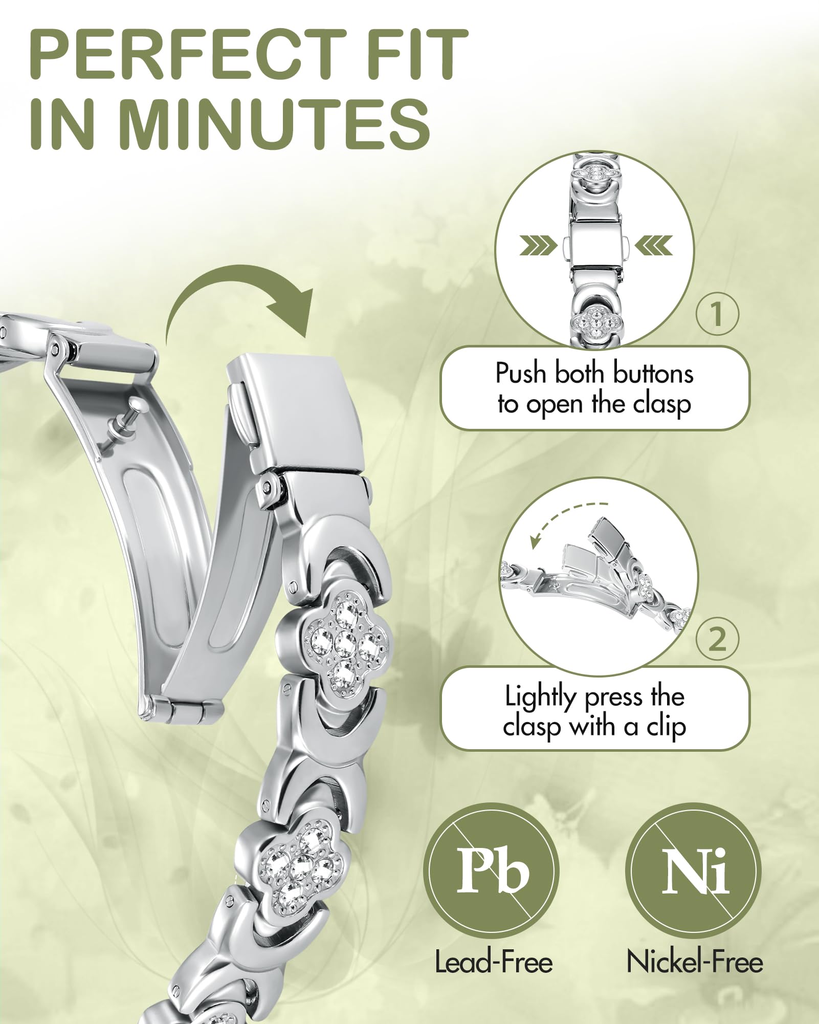 Feraco Ultra Strength Magnetic Bracelets for Women with Neodymium Therapy Magnets Feraco