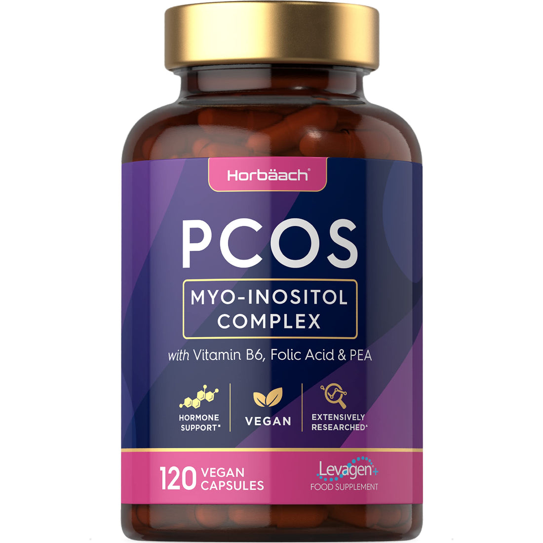 Inositol Supplement for PCOS | 120 Vegan Capsules | Myo-Inositol Complex with Folic Acid
