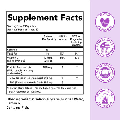Premom Water Based Fertility Lubricant 2 Fl Oz + Prenatal DHA Fish Oil