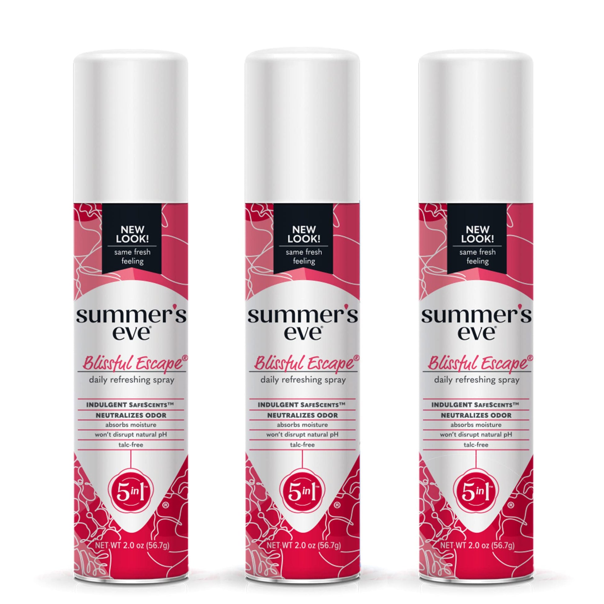 Summer's Eve Blissful Escape Daily Refreshing Feminine Spray, 2 oz, 3 Pack Summer's Eve