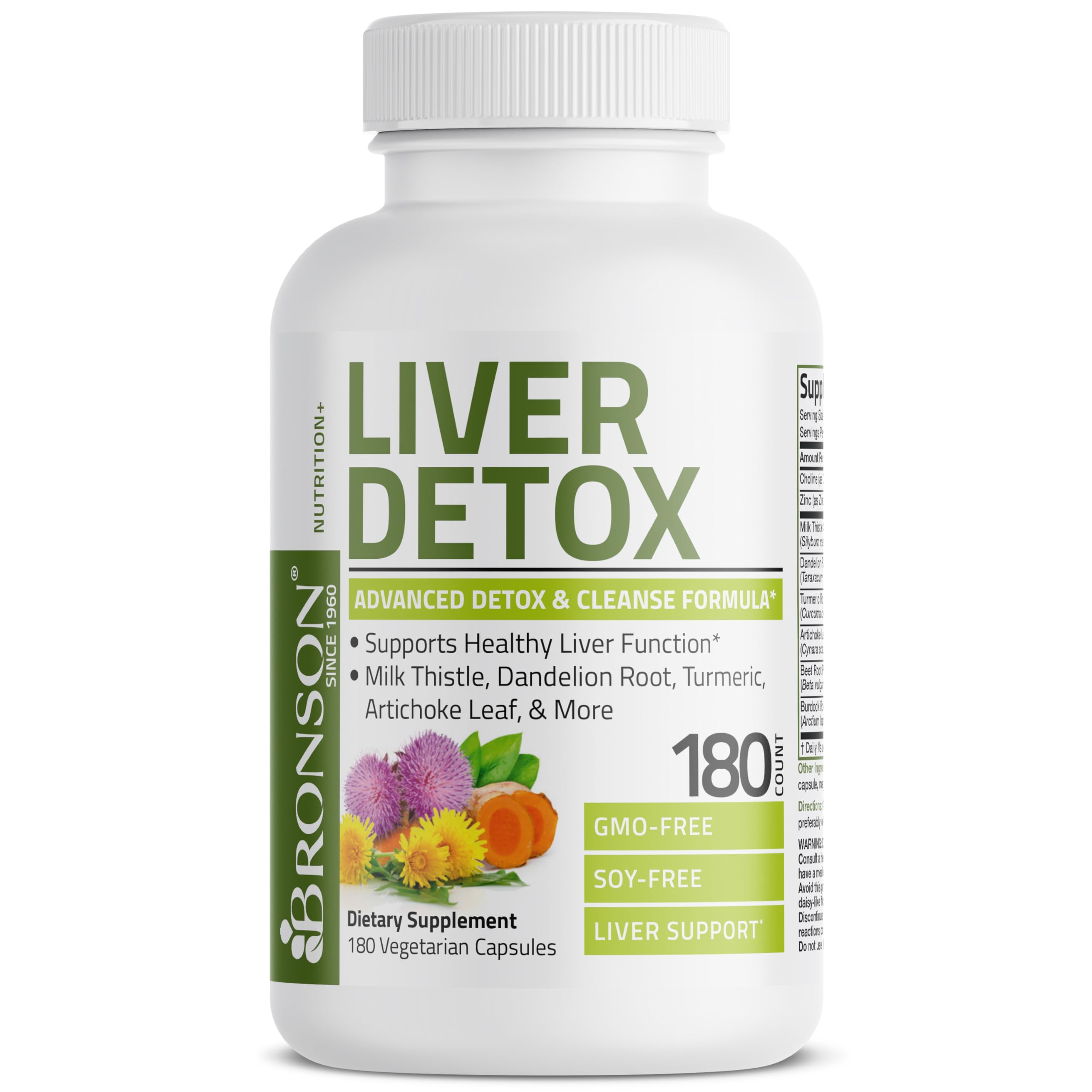 Bronson Liver Detox Advanced Detox & Cleansing Formula Supports Health Liver Function Bronson