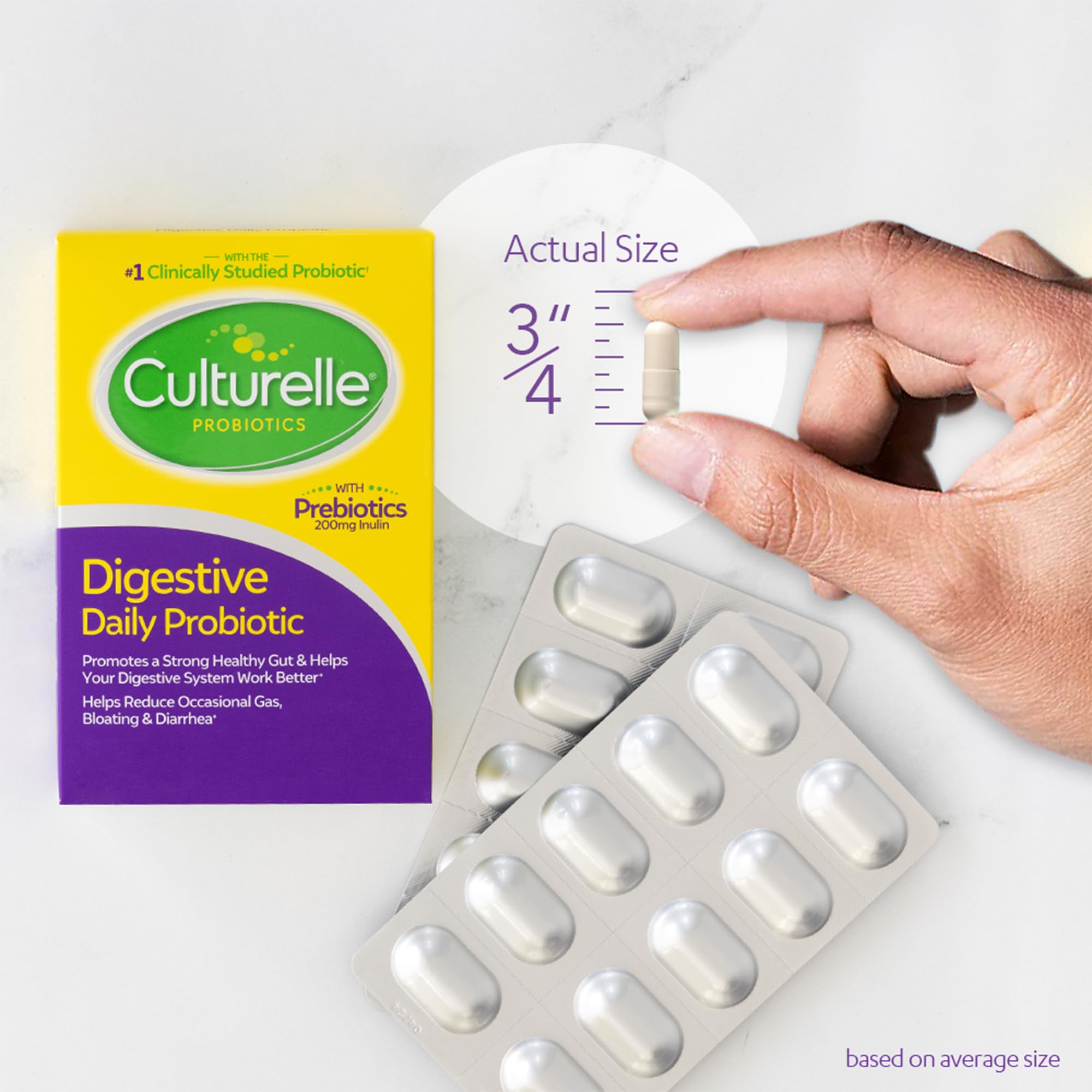 Culturelle Daily Probiotic Capsules For Men & Women, Most Clinically Studied Probiotic Culturelle