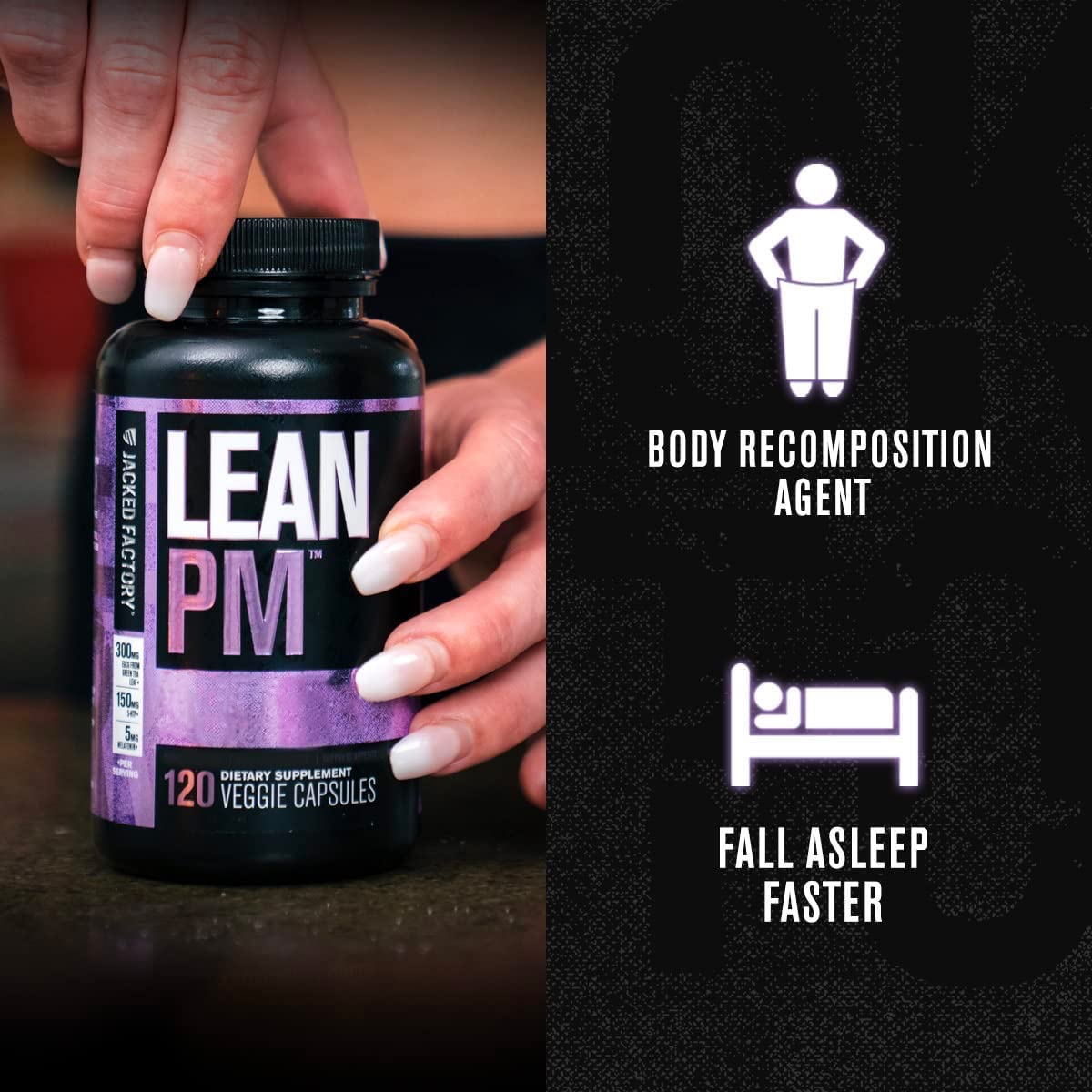 Jacked Factory Lean PM Night Time Body Support and Sleep Aid Supplement - Sleep Sup Jacked Factory