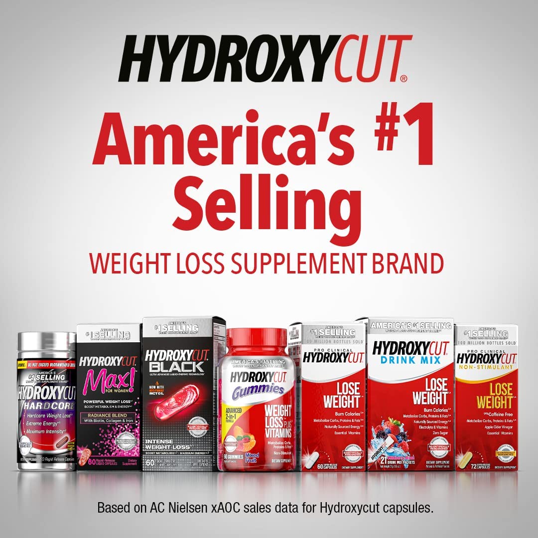 Hydroxycut Caffeine-Free Gummy for Women & Men | 15 Essential Vitamins & Minerals