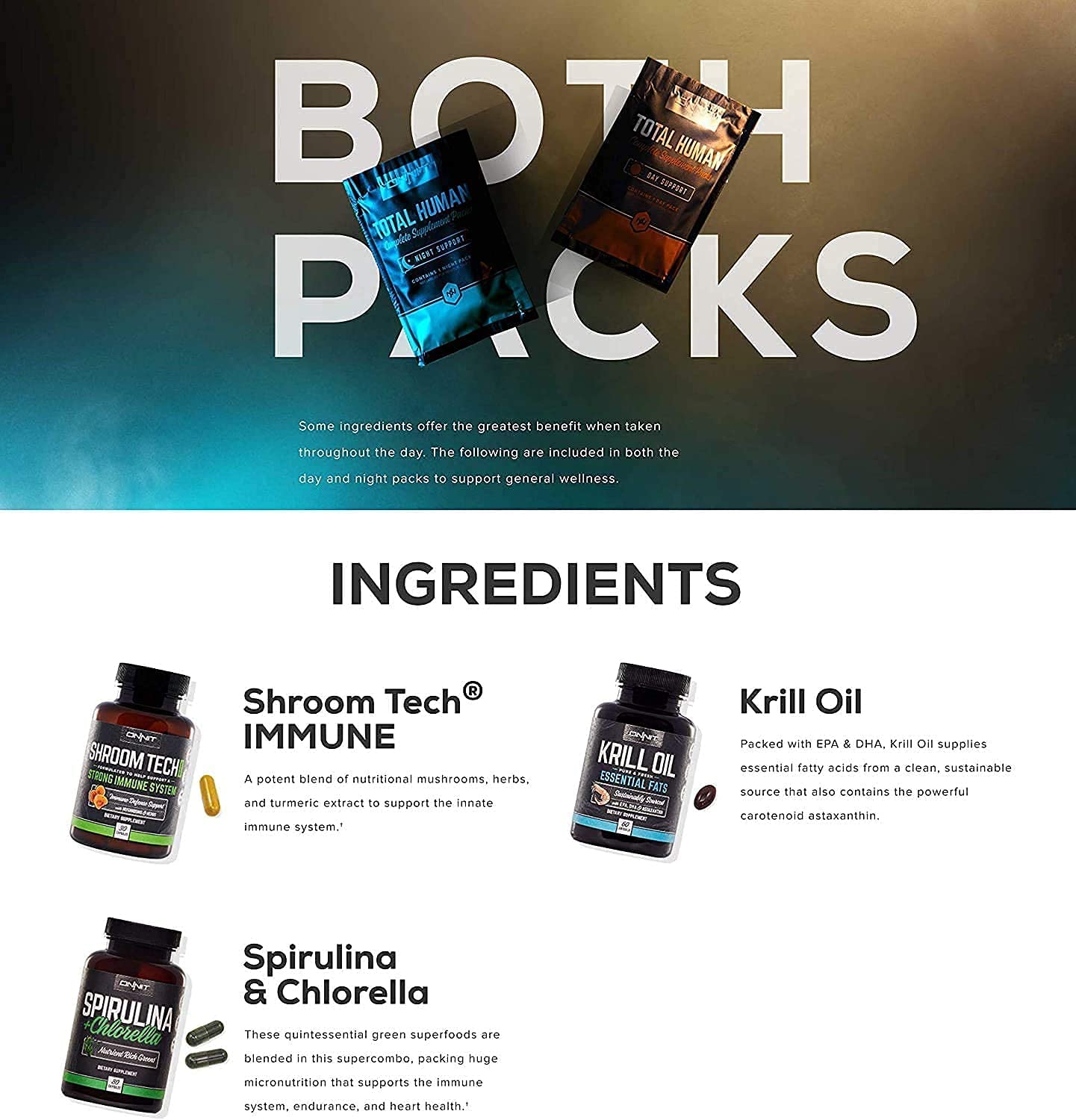 ONNIT Total Human Day and Night Vitamin Packs, 7-Day Supply Capsule