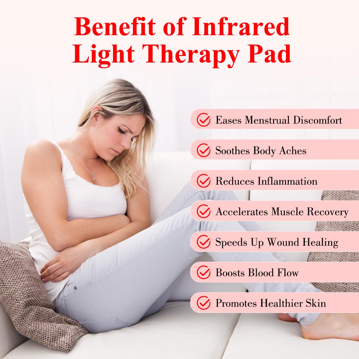 Red Light Therapy Belt for Body, Infrared Light Therapy for Pain Relief, Waterproof Red Light Therapy USUIE