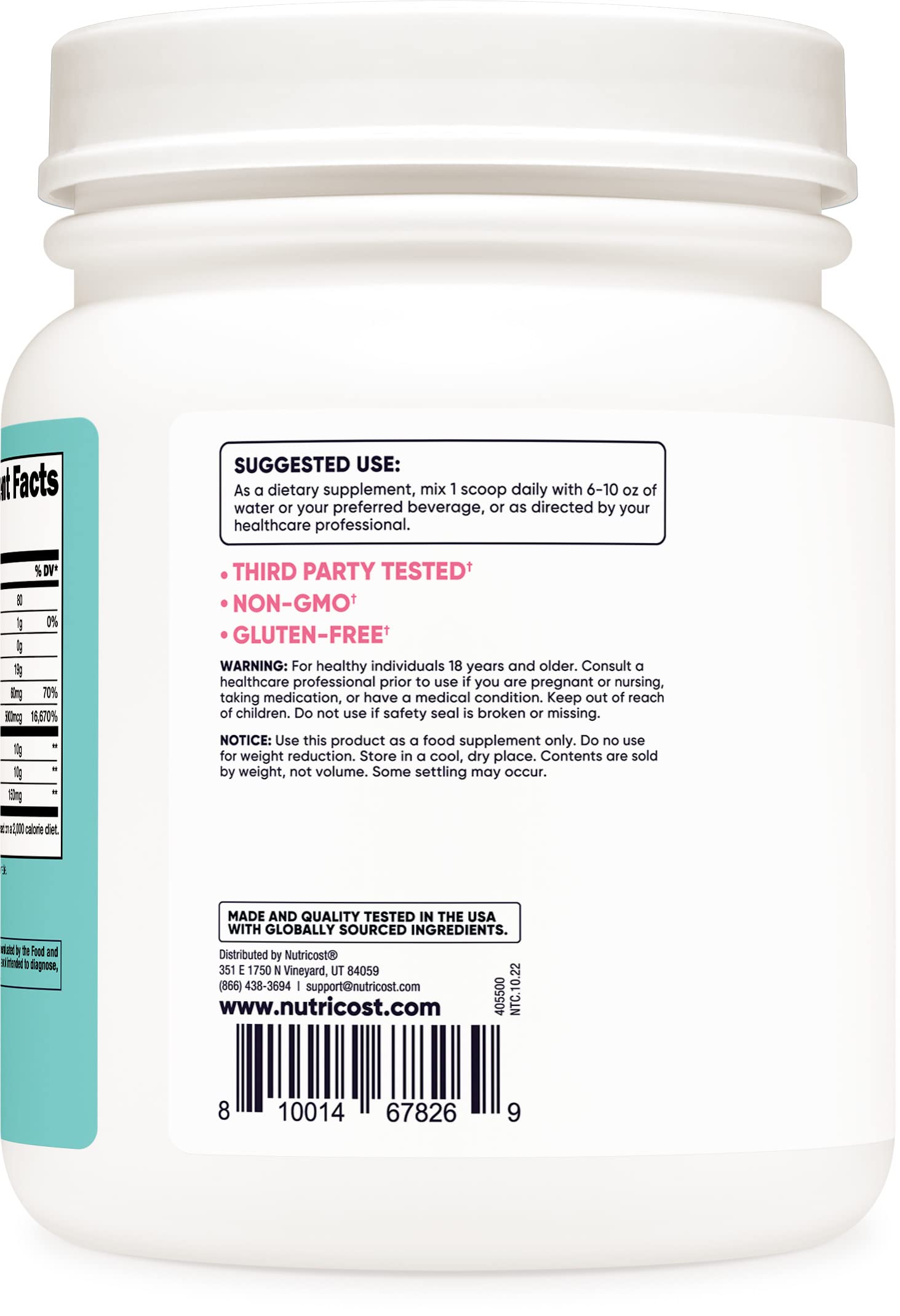 Nutricost Collagen for Women 30 Servings (Unflavored) - Grass-Fed Collagen Peptides Nutricost