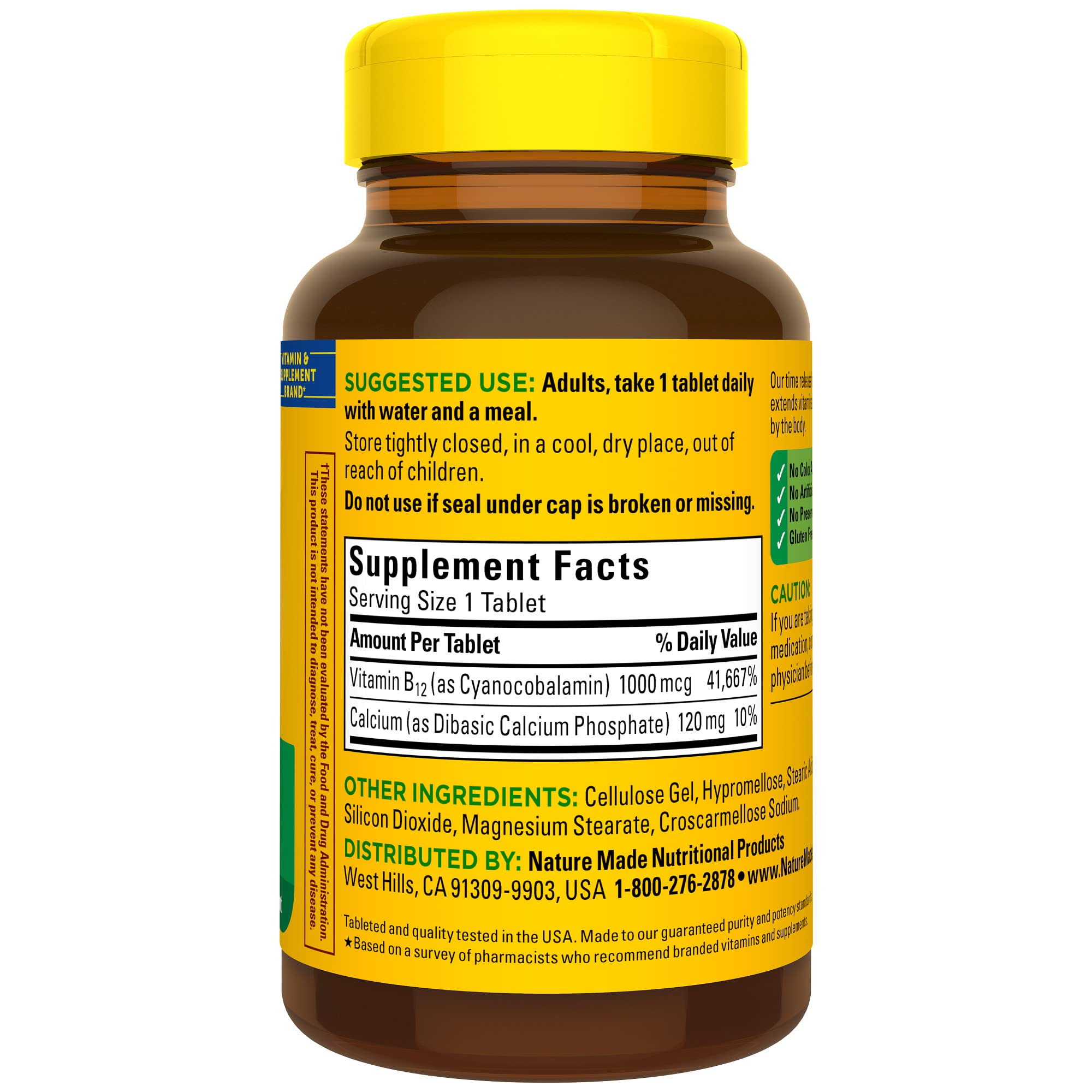 Nature Made Vitamin B12 1000 mcg, Dietary Supplement For Energy Metabolism Support Nature Made