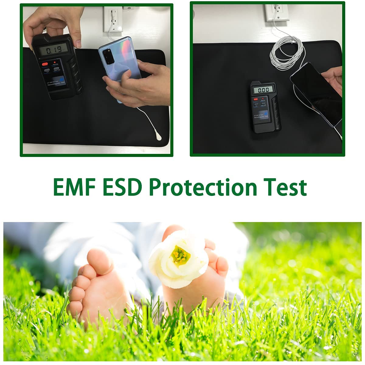 Grounding Mat for Improving Sleep, Grounding Pad for Health, Grounding Bed Mat with Grounding Cord VAJOOCLL