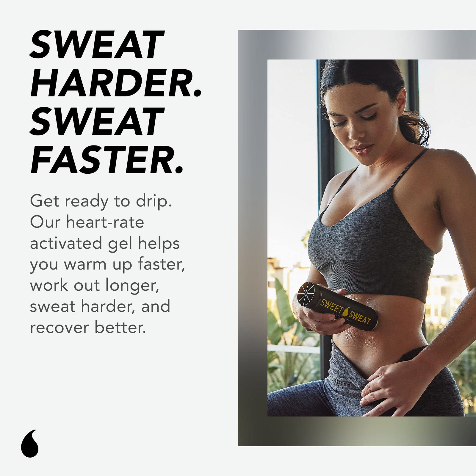 Sweet Sweat Workout Enhancer Roll-On Gel Stick - Sweat Harder and Faster Sports Research