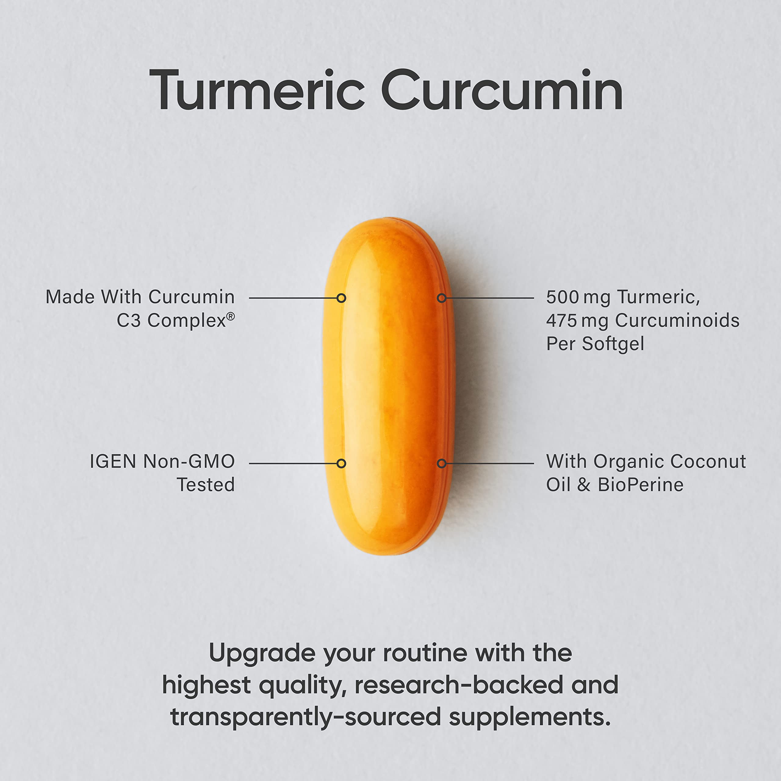 Sports Research Turmeric Curcumin C3 Complex 500 mg, Enhanced with Black Pepper Sports Research