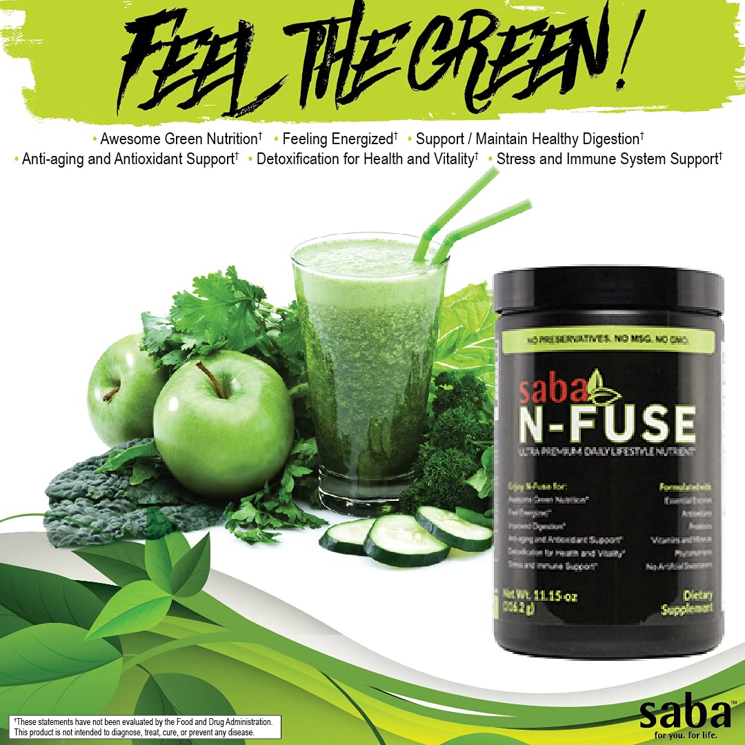 Saba N-Fuse-Whole Food Daily Nutrition,-Phytonutrients, Pre and Probiotics, Enzymes Saba