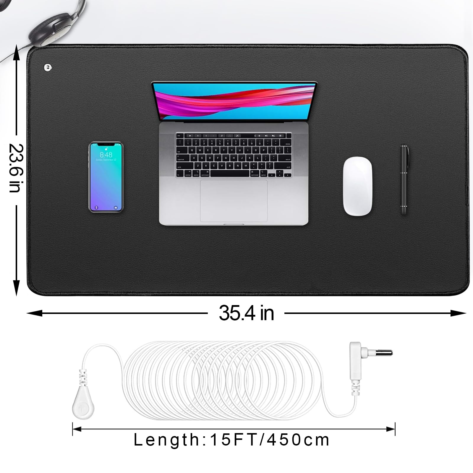Seader Universal Grounding Mat with 15ft Grounding Cord, Conductive Grounding Mat Earth Pad seader