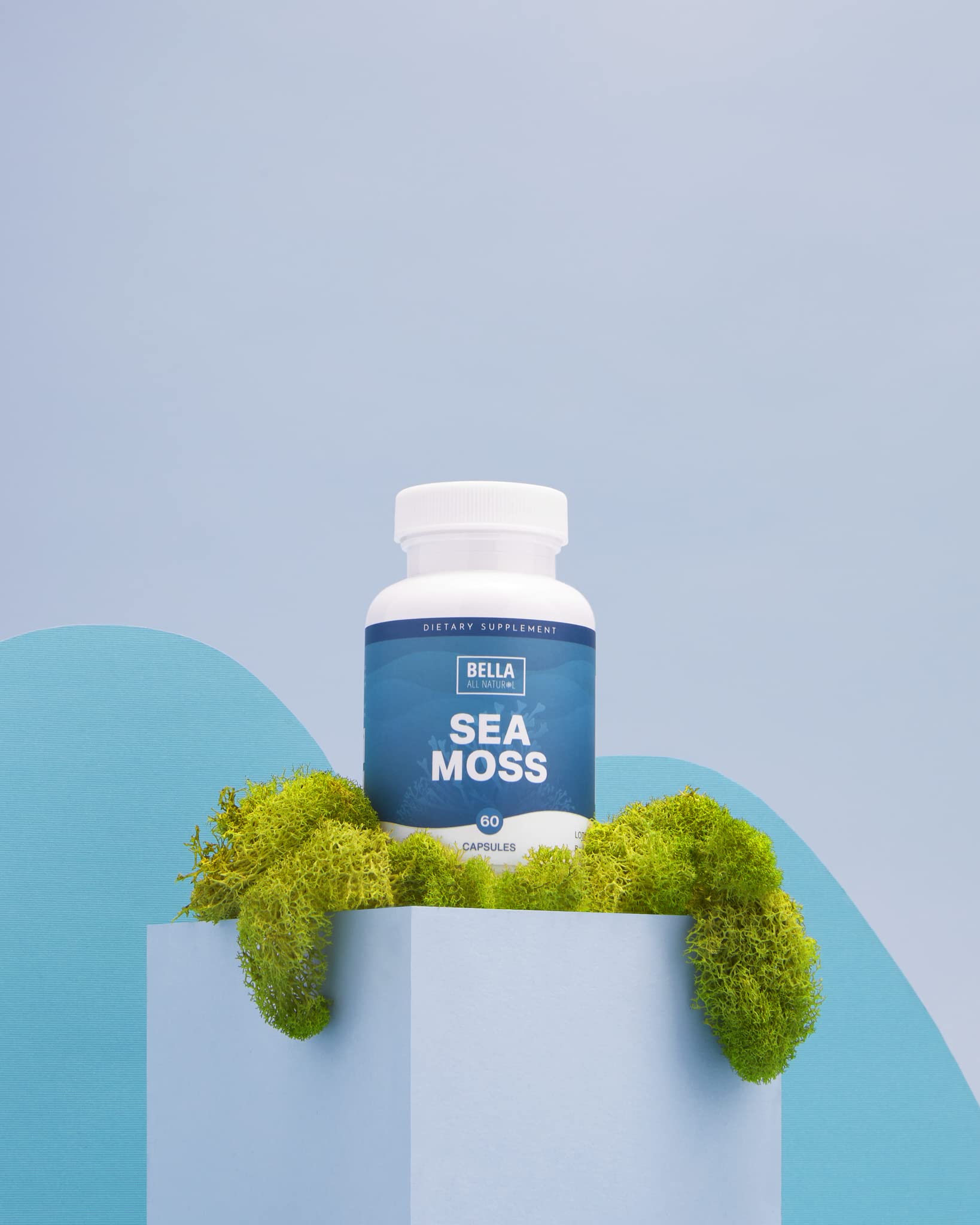Bella All Natural Sea Moss Vitamins | Pure Sea Moss | Irish Sea Moss, 60 Capsules Bella All Natural