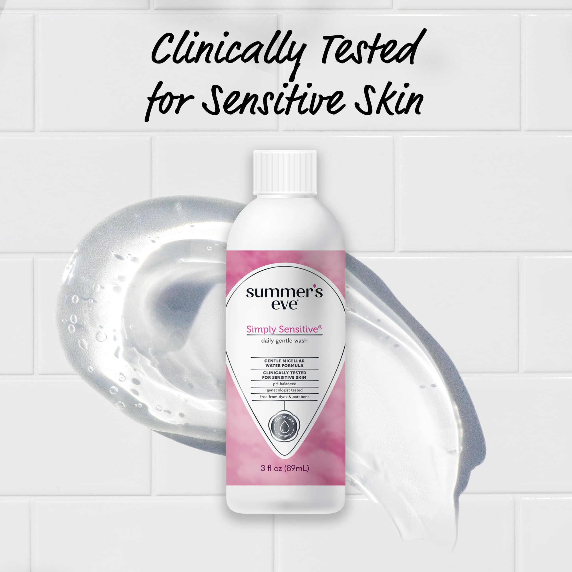 Summer's Eve Simply Sensitive Daily Gentle All Over Feminine Body Wash, Removes Odor Summer's Eve