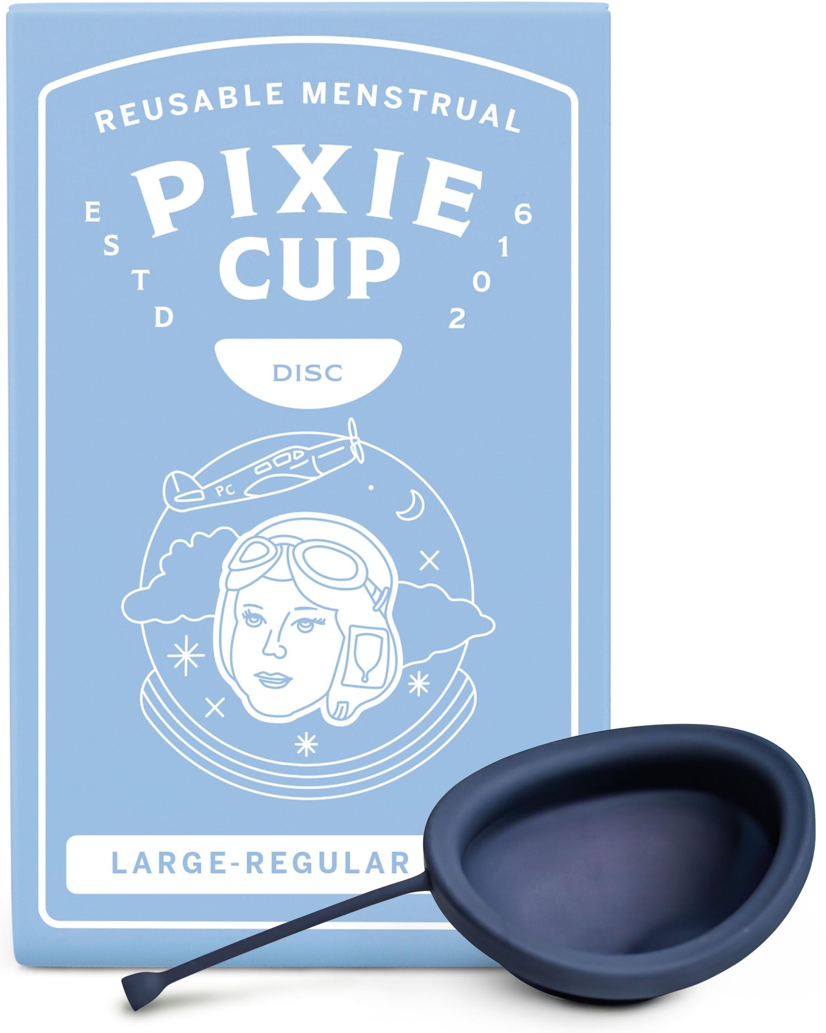 Pixie Soft Menstrual Disc - Ranked 1 for Most Soft Reusable Period Disc - Removable Stem