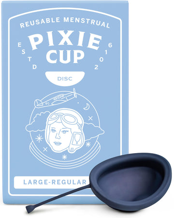 Pixie Soft Menstrual Disc - Ranked 1 for Most Soft Reusable Period Disc - Removable Stem