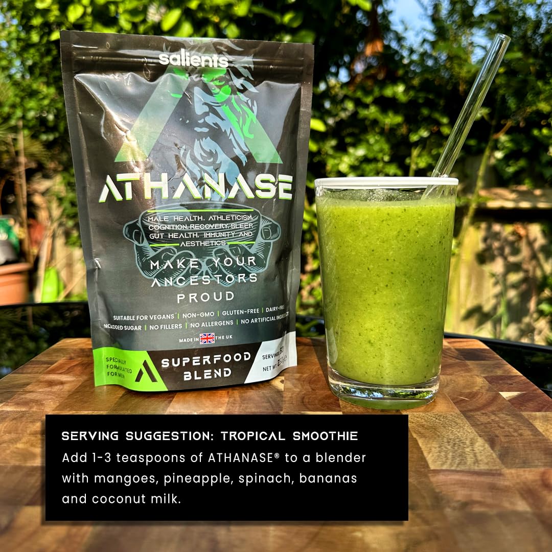 SALIENTS® ATHANASE® | Men's Super Greens Powder | Superfood Powder Blend Salients