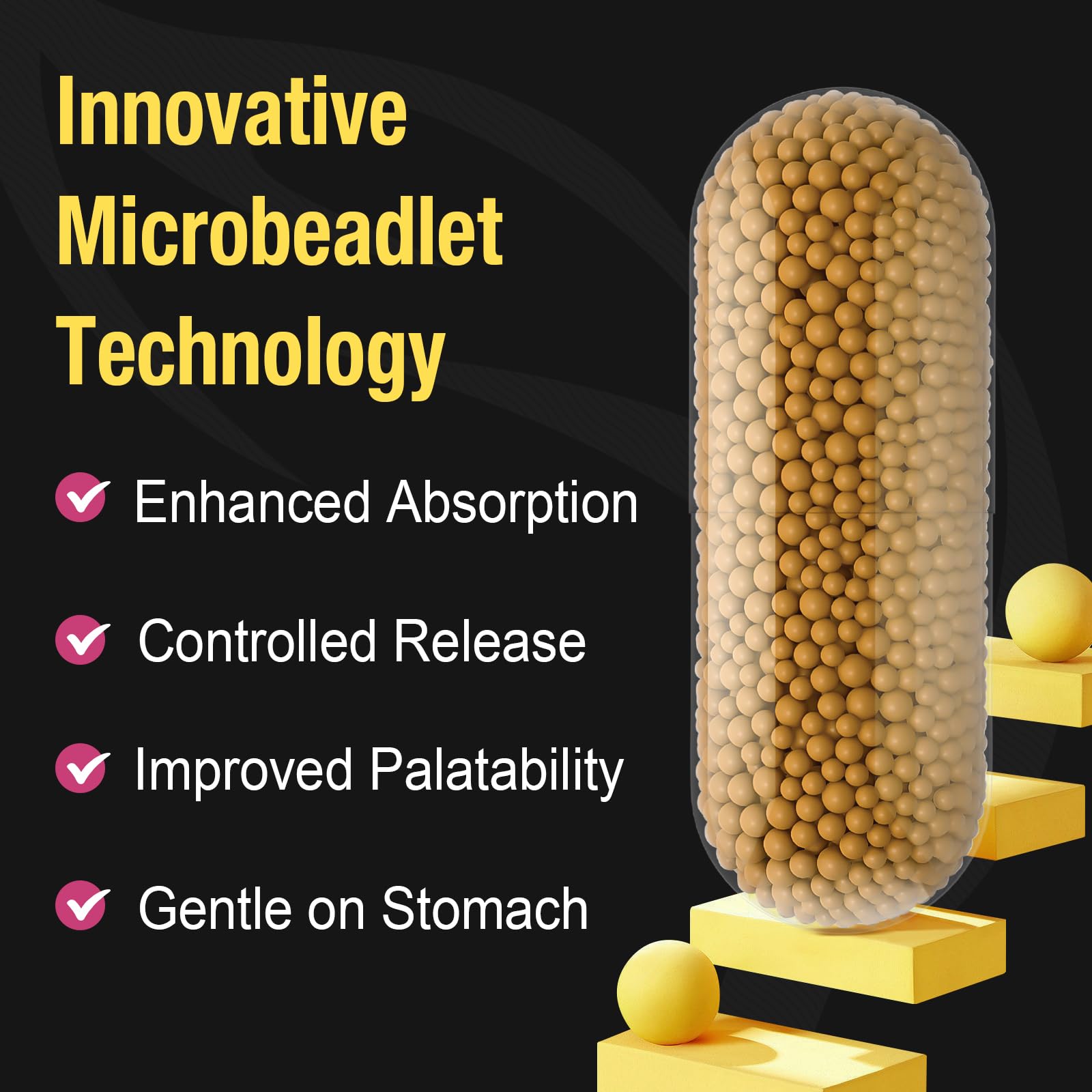 Berberine Supplement 1200mg Berberine HCL - High Bioavailability Microbeadlet Canarata