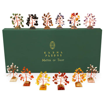 Crystal Tree Tree of Life 7 Chakra Healing Crystals & Stones for Positive Energy, Good Luck Gifts