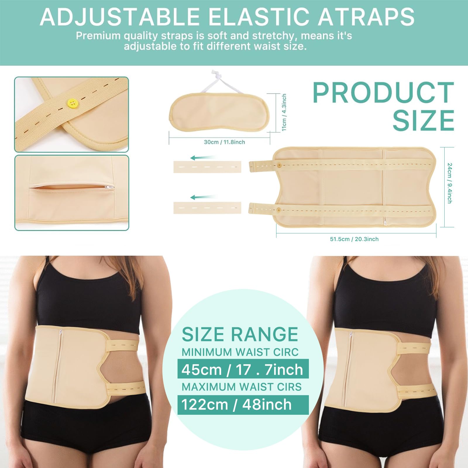 Jamaican Black Castor Oil (2.02 fl oz) with Reusable Castor Oil Pack Wrap, Adjustable Castor Uqrjyfiy