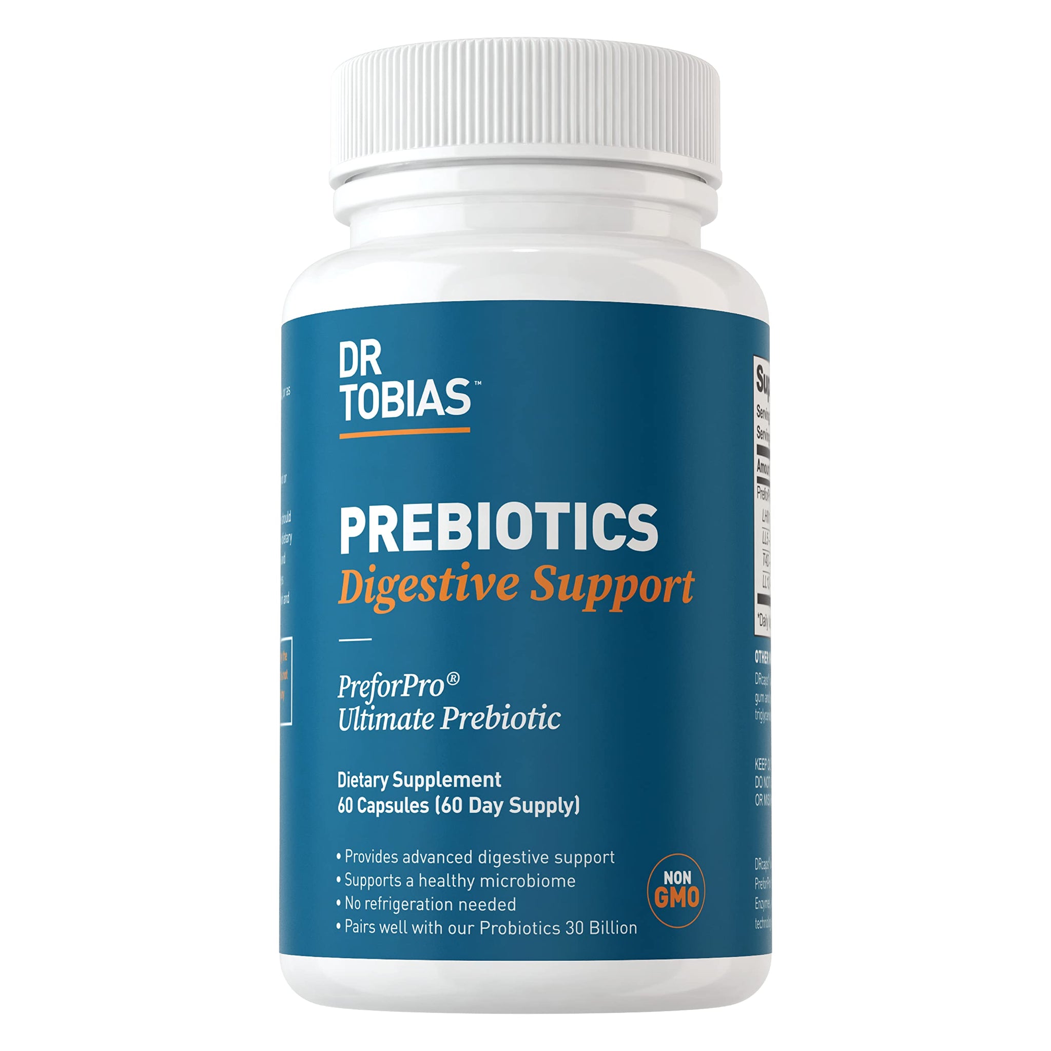 Dr. Tobias Prebiotics, Supports Digestion & Gut Health, Feed Good Probiotic Bacteria