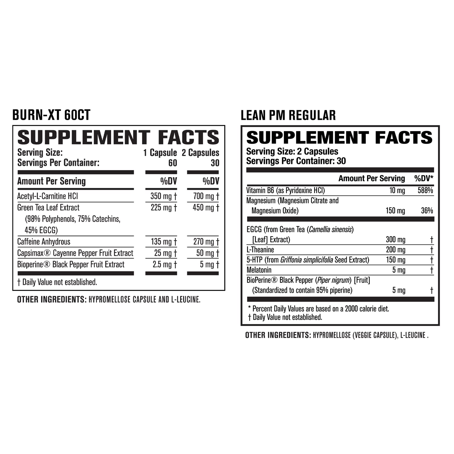 Jacked Factory Burn XT Thermogenic Fat Burner & Lean PM Nighttime Jacked Factory