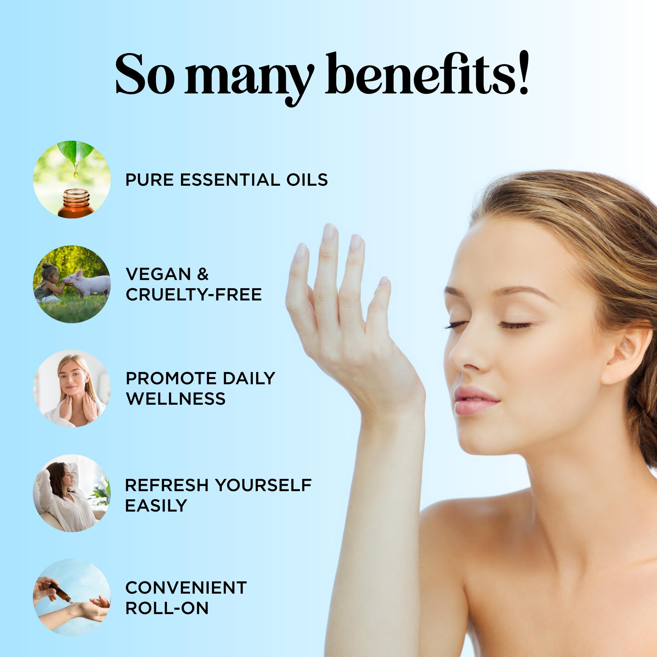 Headache Roll on Essential Oils - Aromatherapy Essential Oils Sets Variety Pack with Peppermint Clarify Maple Holistics