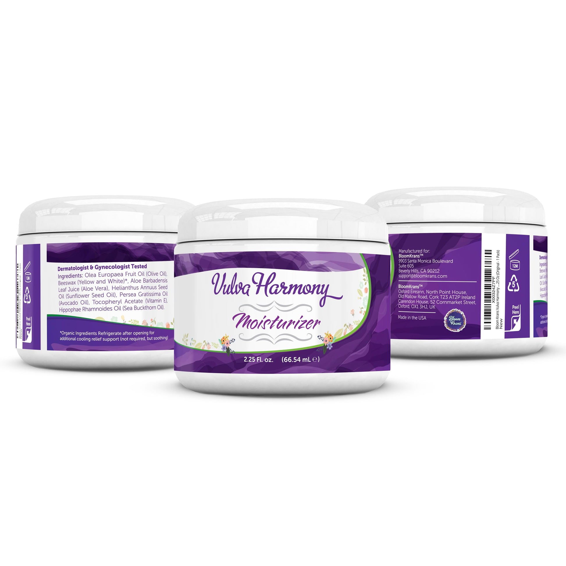 Bloom Krans Vulva Harmony Moisturizer - Vaginal Moisturizer for Women | Dryness, Vaginitis, Itch Relief Bloom Krans