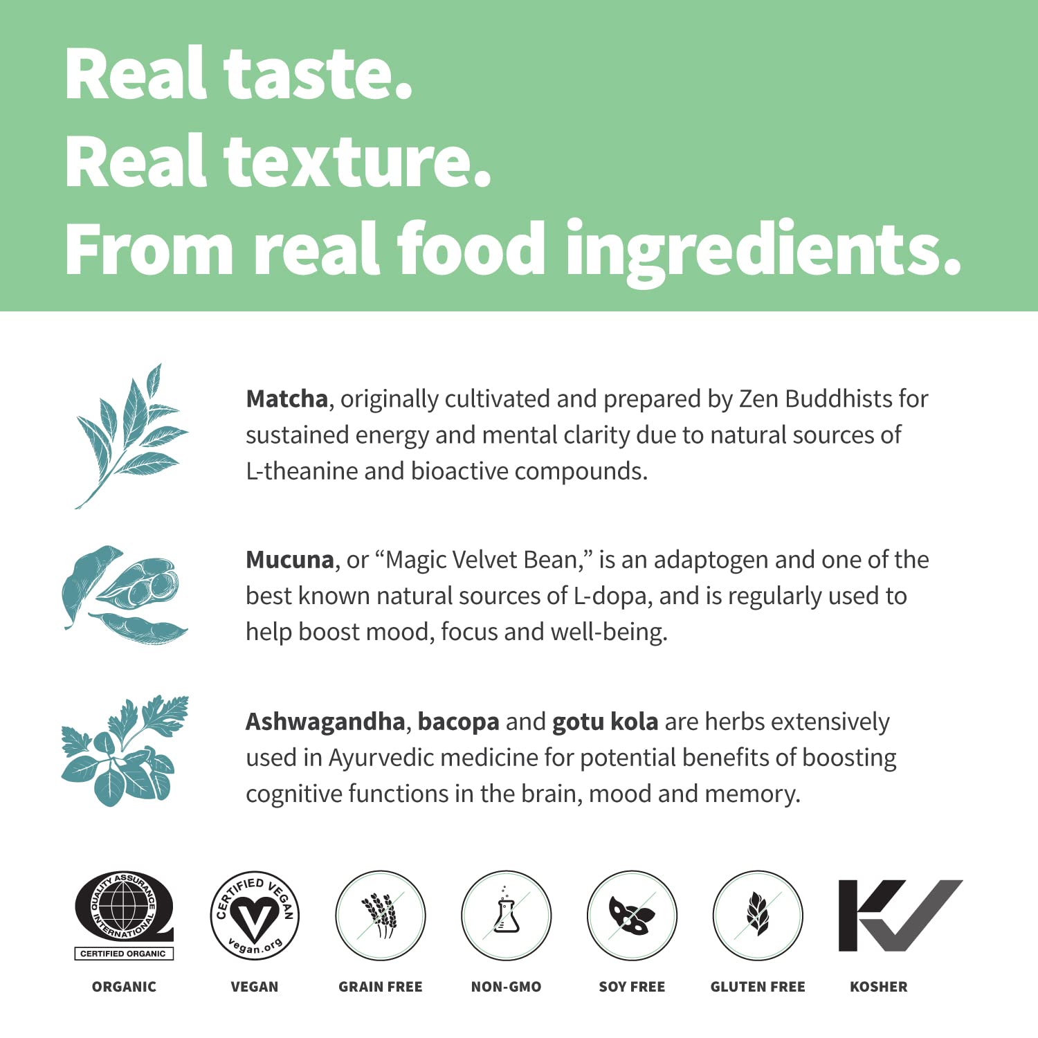 Sprout Living Epic Protein, Plant Based Protein & Superfoods Powder, Mindful Matcha Sprout Living