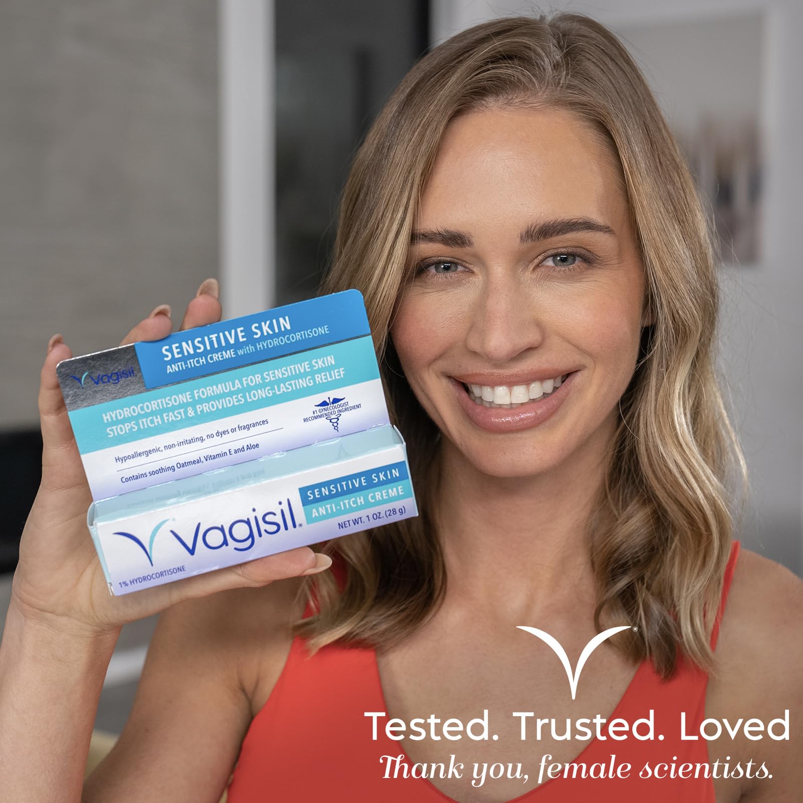 Vagisil Maximum Strength Feminine Anti-Itch Cream for Women, Sensitive Skin Formula Vagisil