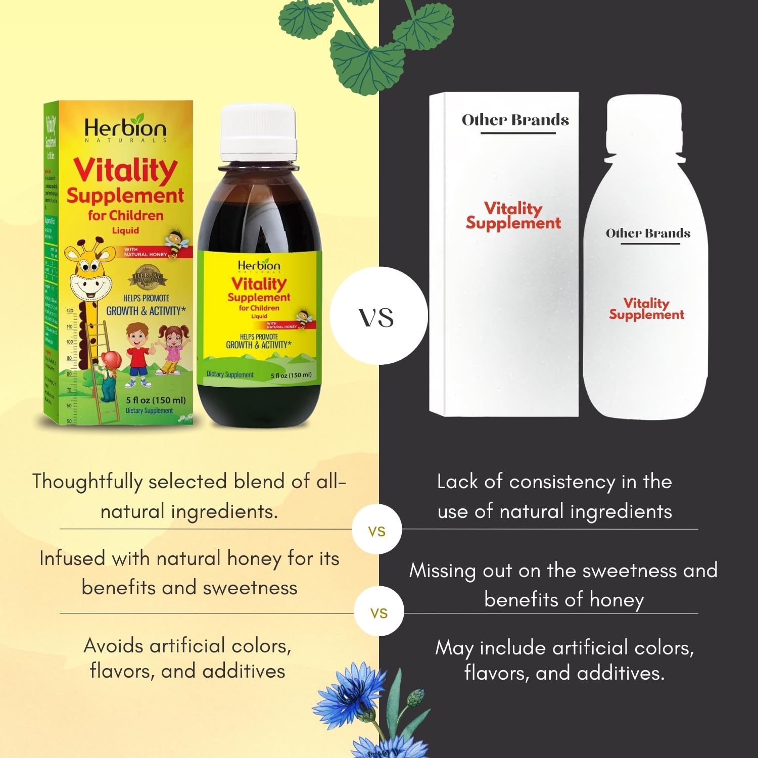 Herbion Naturals Vitality Supplement Syrup for Children, Promotes Growth and Appetite Herbion Naturals