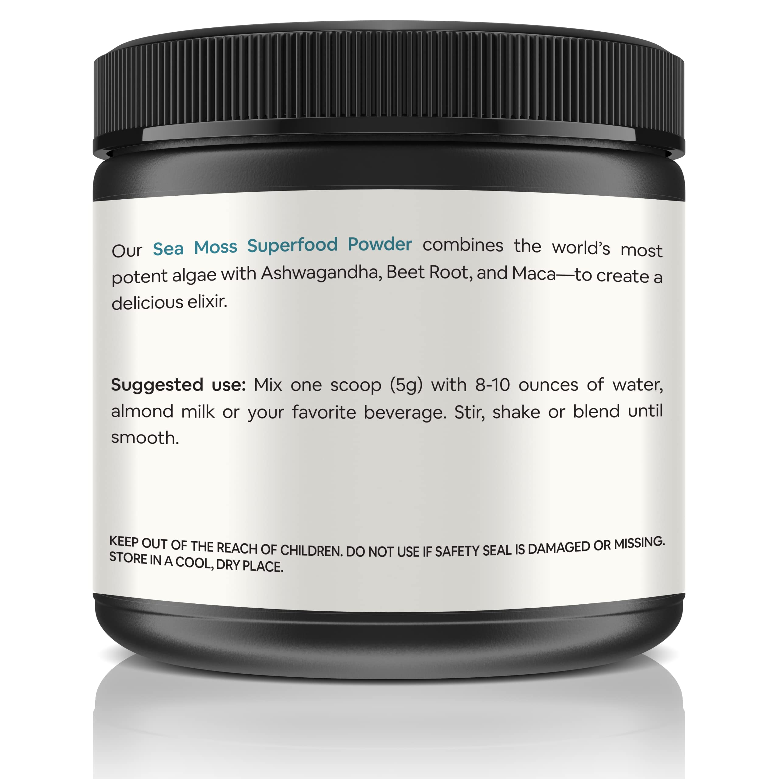 Organic Sea Moss Superfood Powder with Ashwagandha, Beet Root, and Maca Atlantic Naturals