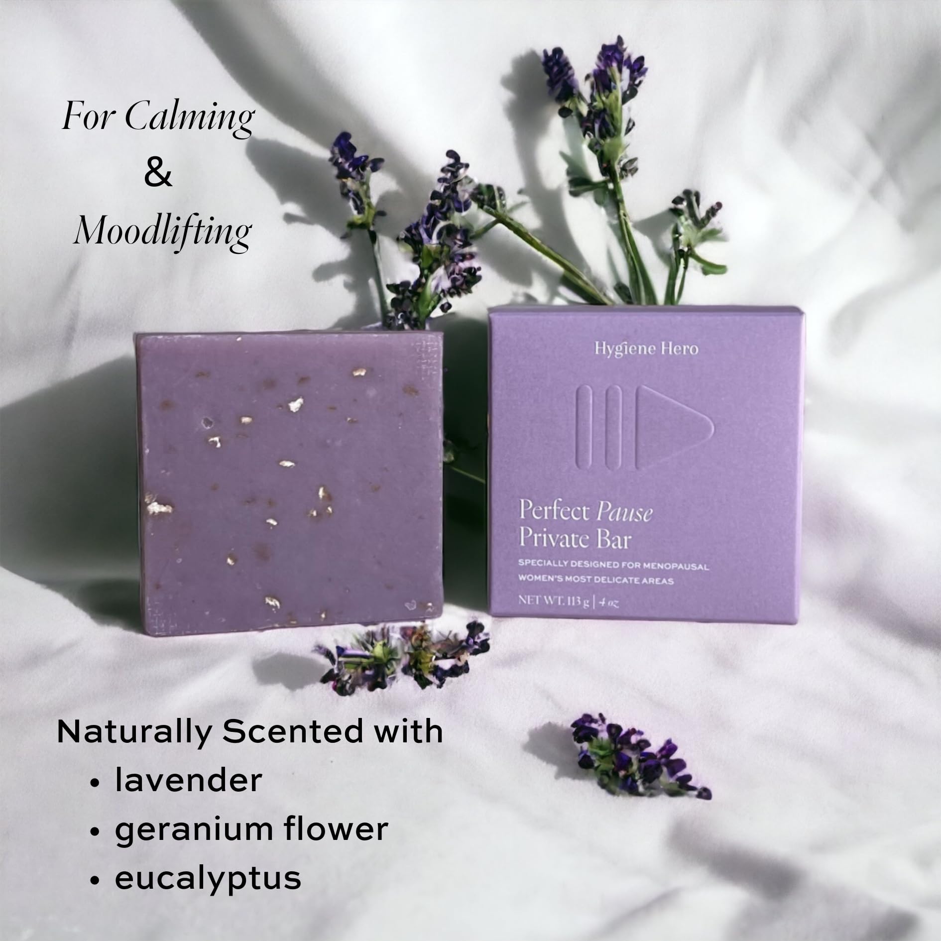 Hygiene Hero Perfect Pause Private Bar - Soap for Menopausal Women | All Natural, Handcrafted,