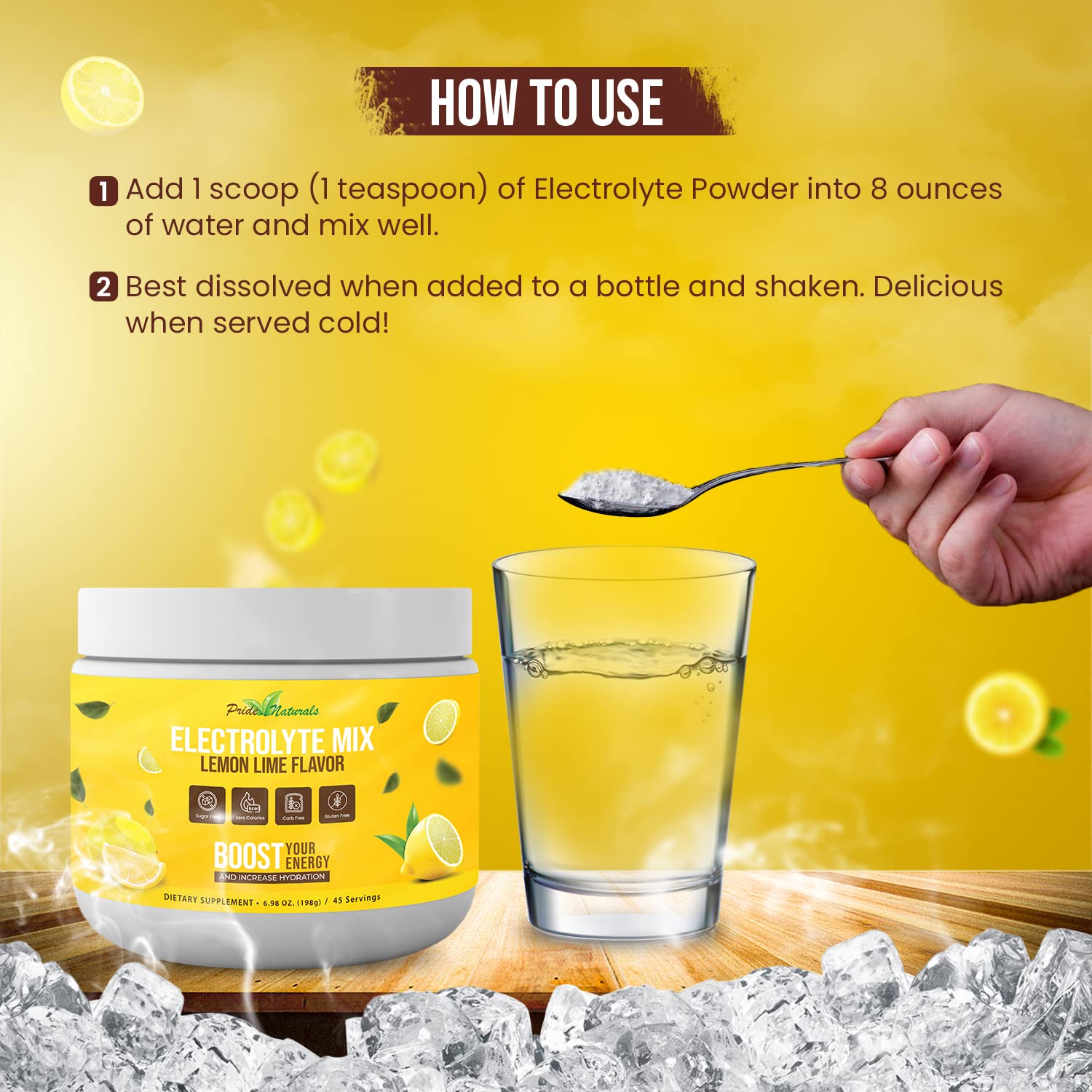 Electrolyte Powder - Refreshing Workout Recovery Electrolytes, Sugar Free, Gluten Free Pride Naturals, Inc