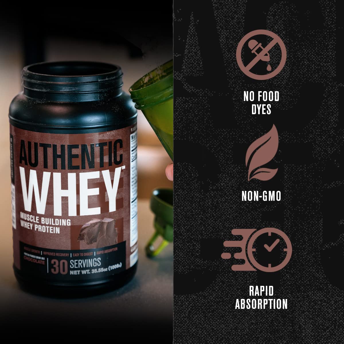 Jacked Factory Authentic Whey Muscle Building Whey Protein Powder - Low Carb Jacked Factory