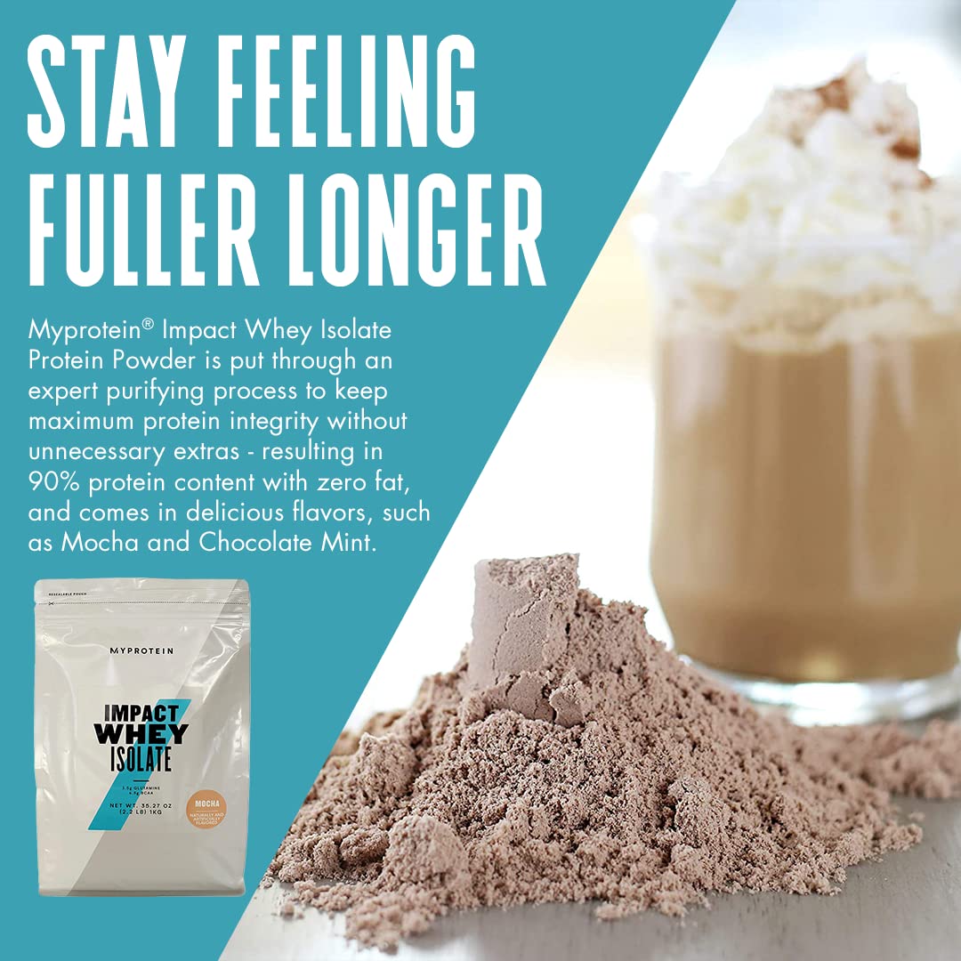 Myprotein Impact Whey Isolate - Mocha, 2.2 Lbs (40 Servings) Myprotein