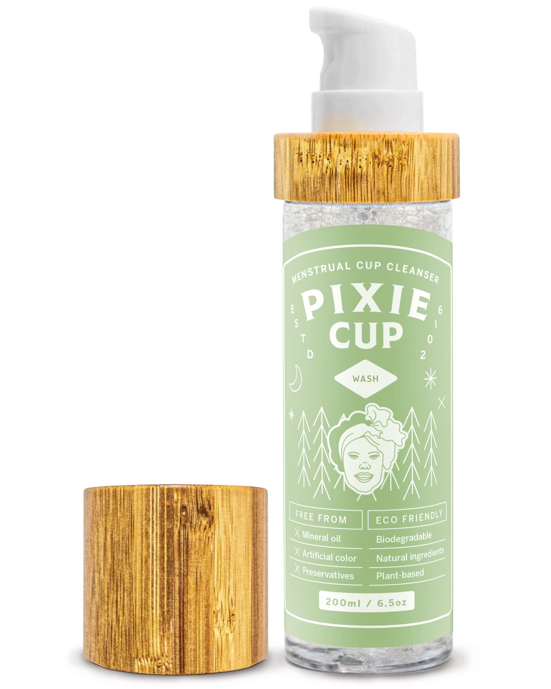 Pixie Menstrual Cup Cleaner Wash + Foaming Dispenser + More Wash in Bottle Than Any Other Brand