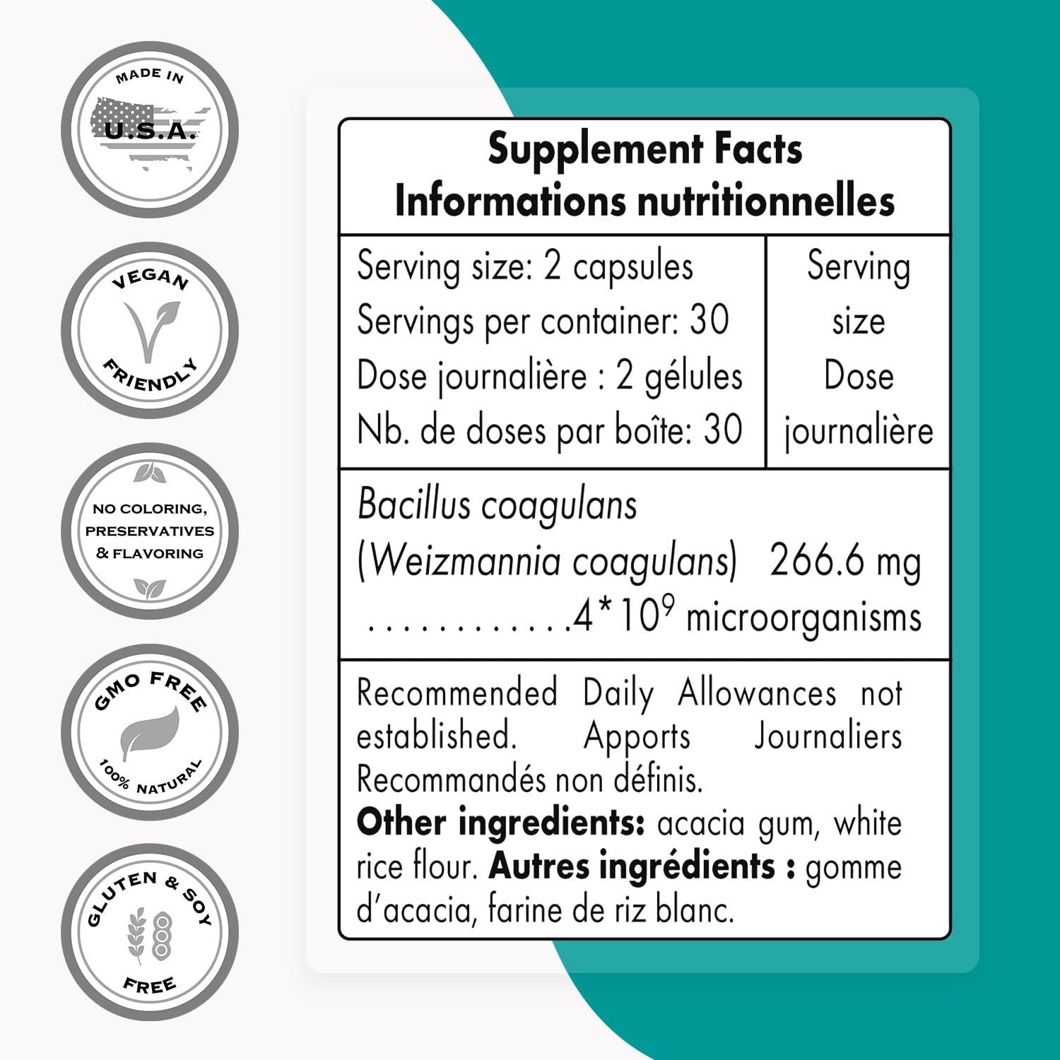Supersmart - Bacillus Coagulans Probiotic 4 Billion CFU per Day (High Absorption) Supersmart