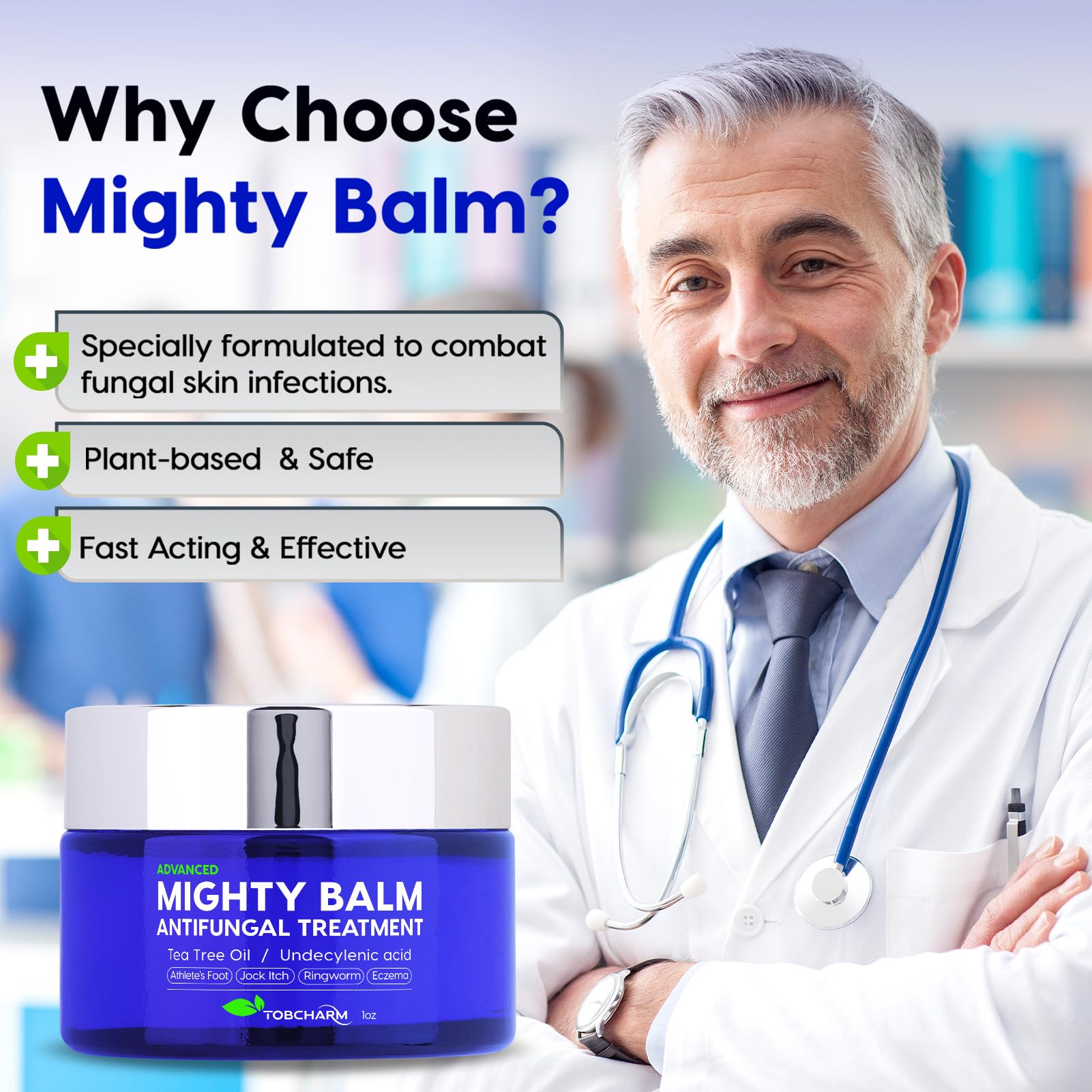 Tobcharm Antifungal Cream, Antifungal Cream for Skin, Ringworm Treatment for Humans Tobcharm