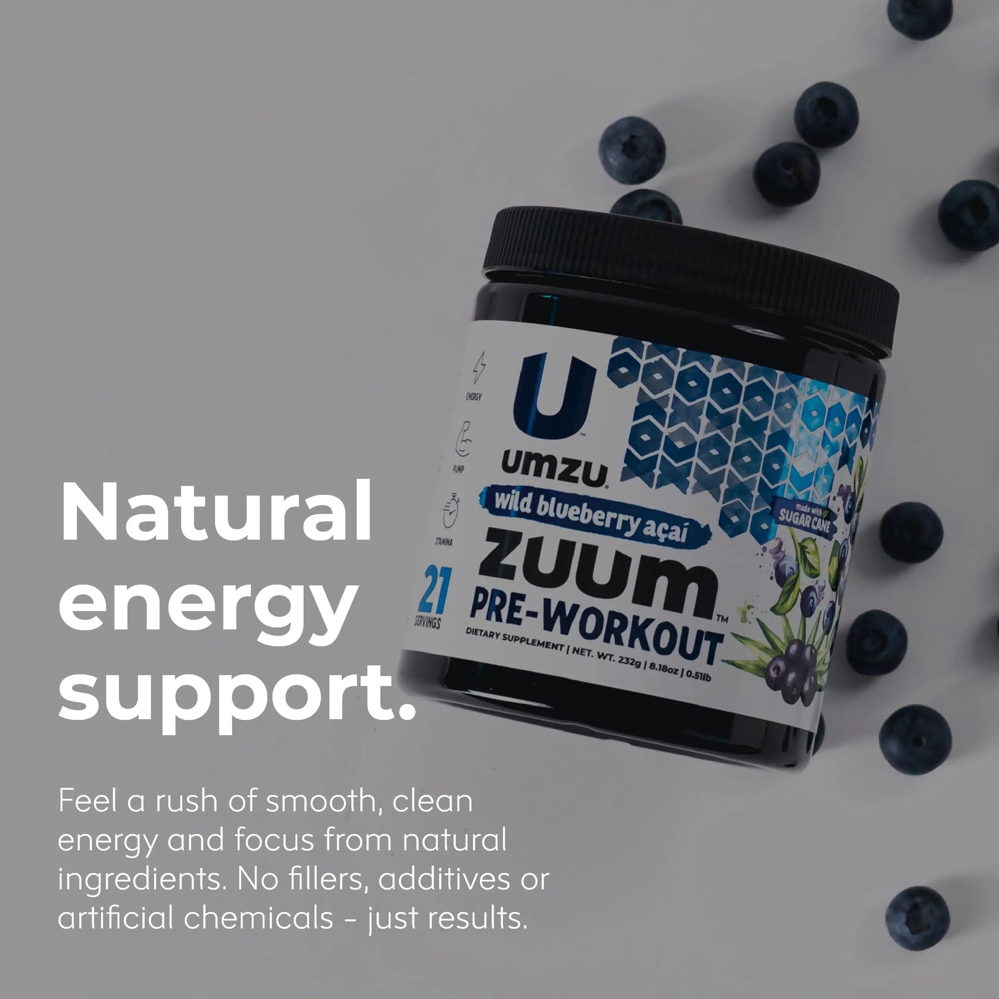 UMZU Zuum Pre-Workout Wild Blueberry Acai UMZU