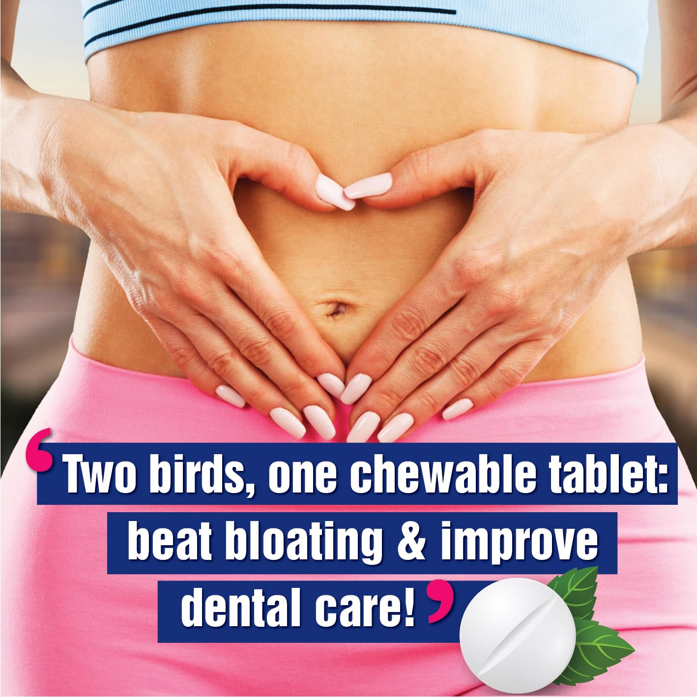 Probiotiv Chewable Probiotics for Daily Bloating w/ 5 Billion CFU – “Two-in-One Combo” Probiotiv